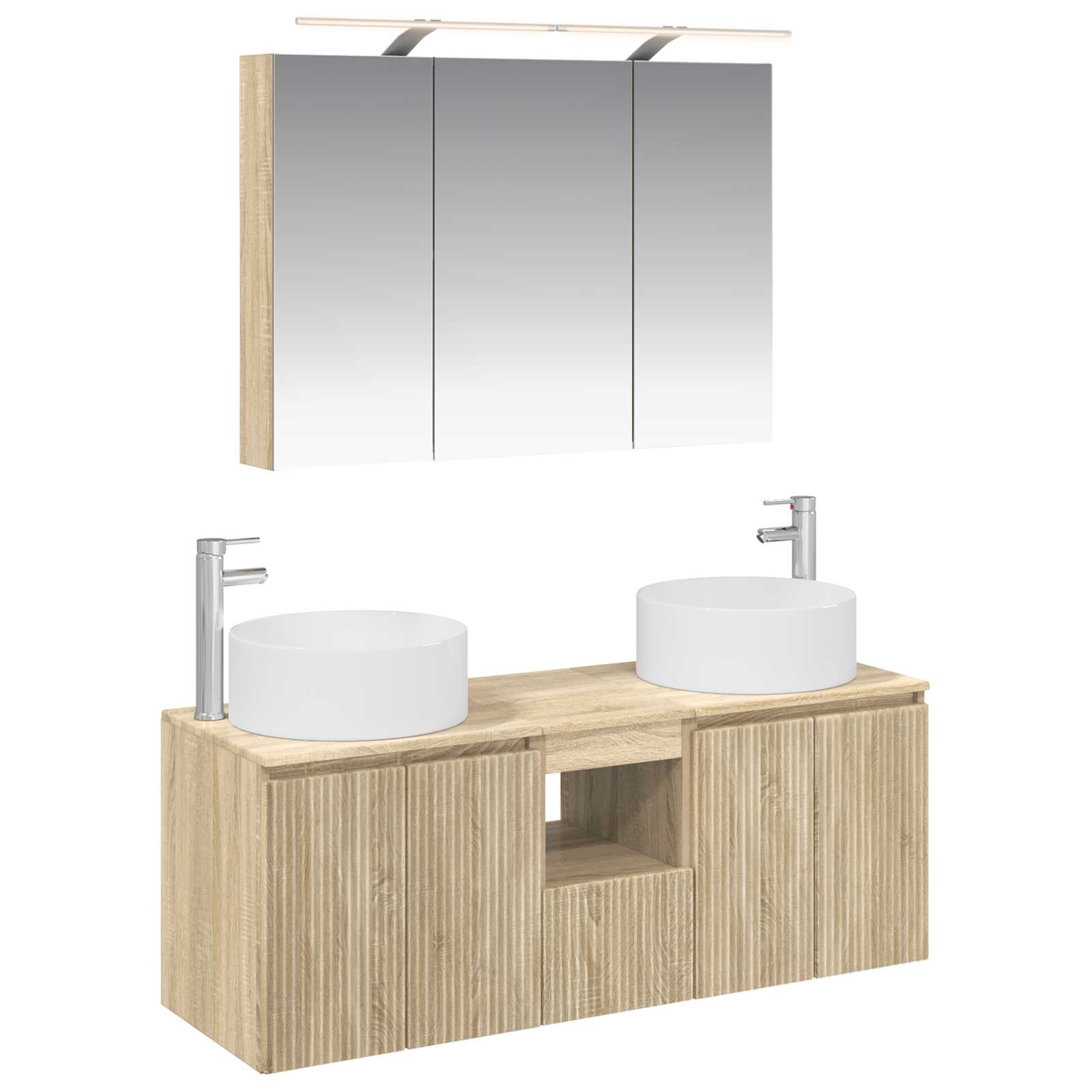 Set ormarića za kupaonicu 4 pcs Hrast sonoma 100 x 14,5 x 70 cm