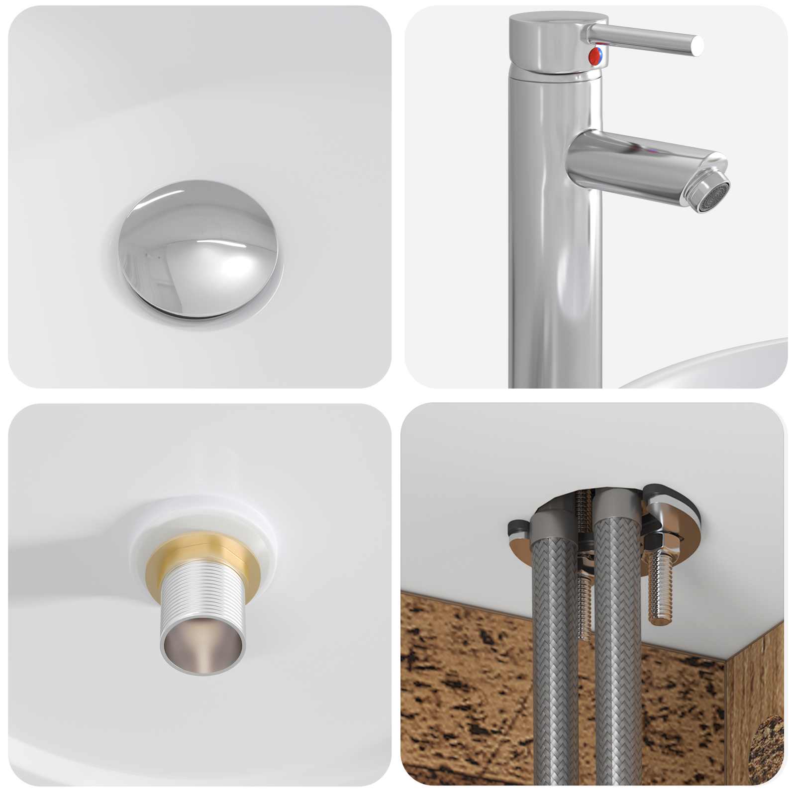 Set ormarića za kupaonicu 4 pcs Staro drvo 103,5 x 15,5 x 70 cm