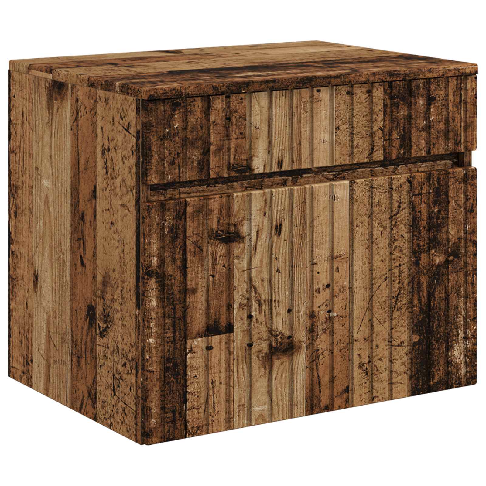 Set ormarića za kupaonicu 4 pcs Staro drvo 103,5 x 15,5 x 70 cm