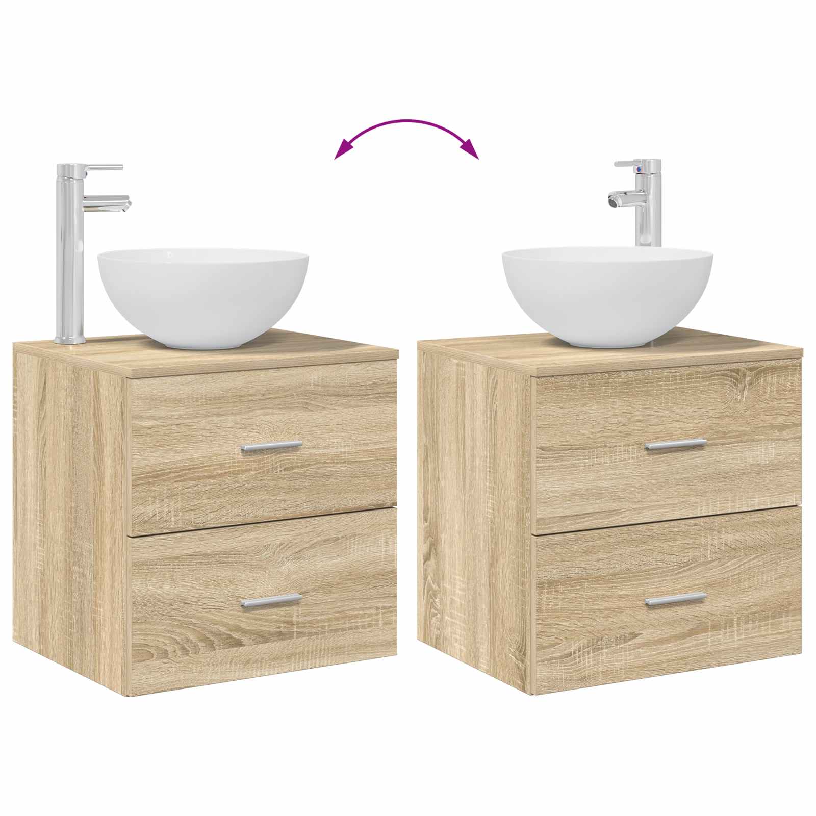Set ormarića za kupaonicu 5 pcs Hrast sonoma 53 x 15,5 x 70 cm