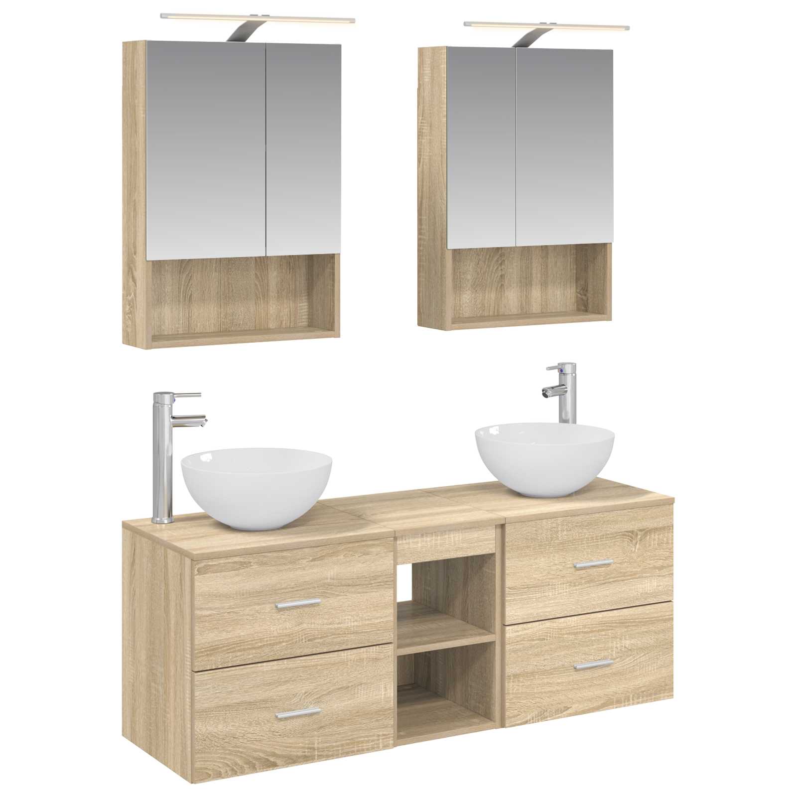 Set namještaja za kupaonicu 5 pcs Hrast sonoma