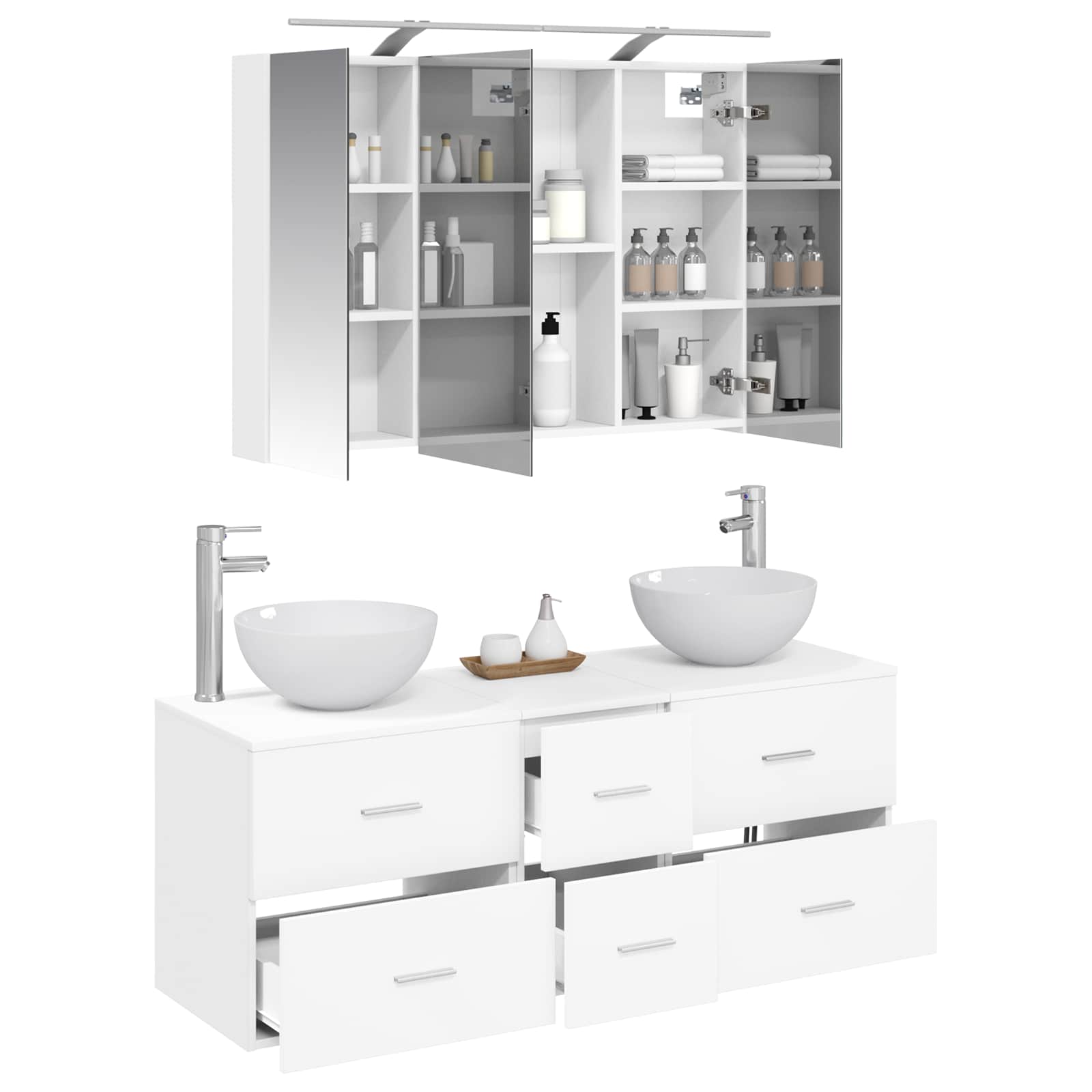 Set namještaja za kupaonicu 4 pcs Bijela