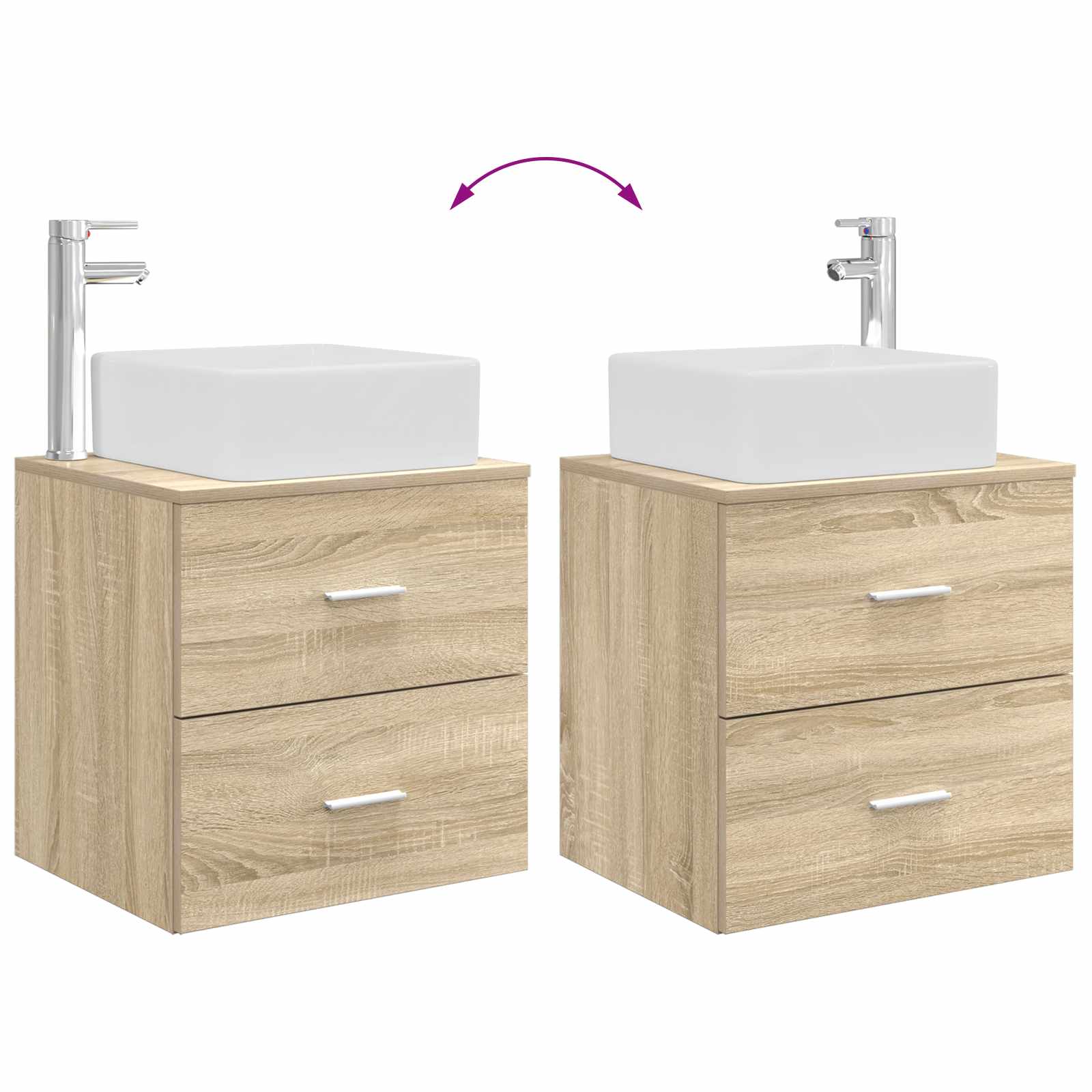 Set namještaja za kupaonicu 5 pcs Hrast sonoma