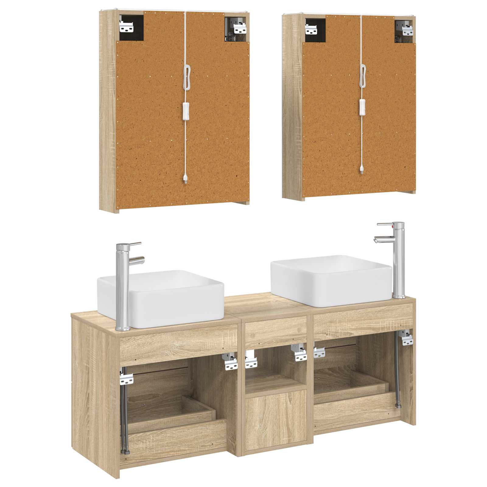 Set namještaja za kupaonicu 5 pcs Hrast sonoma