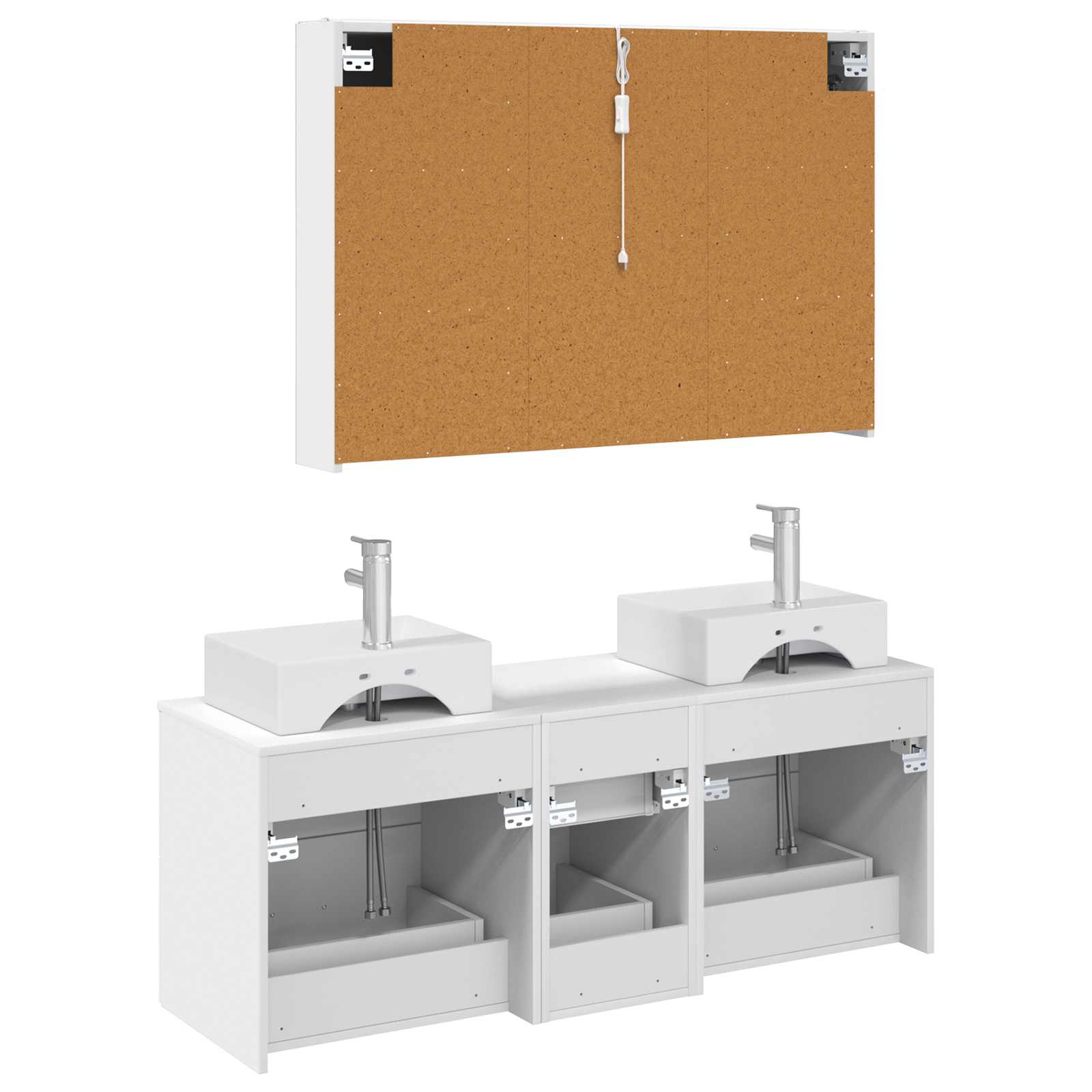 Set namještaja za kupaonicu 4 pcs Bijela