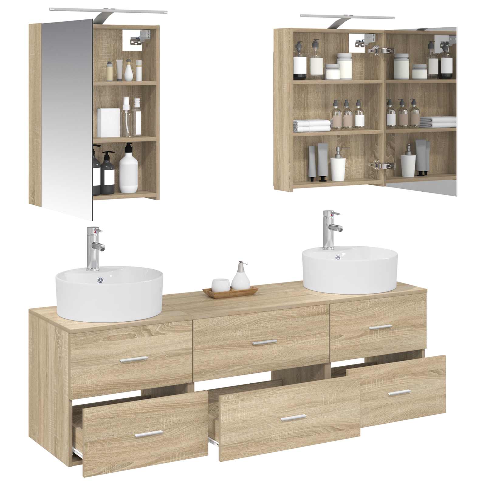 Set namještaja za kupaonicu 5 pcs Hrast sonoma