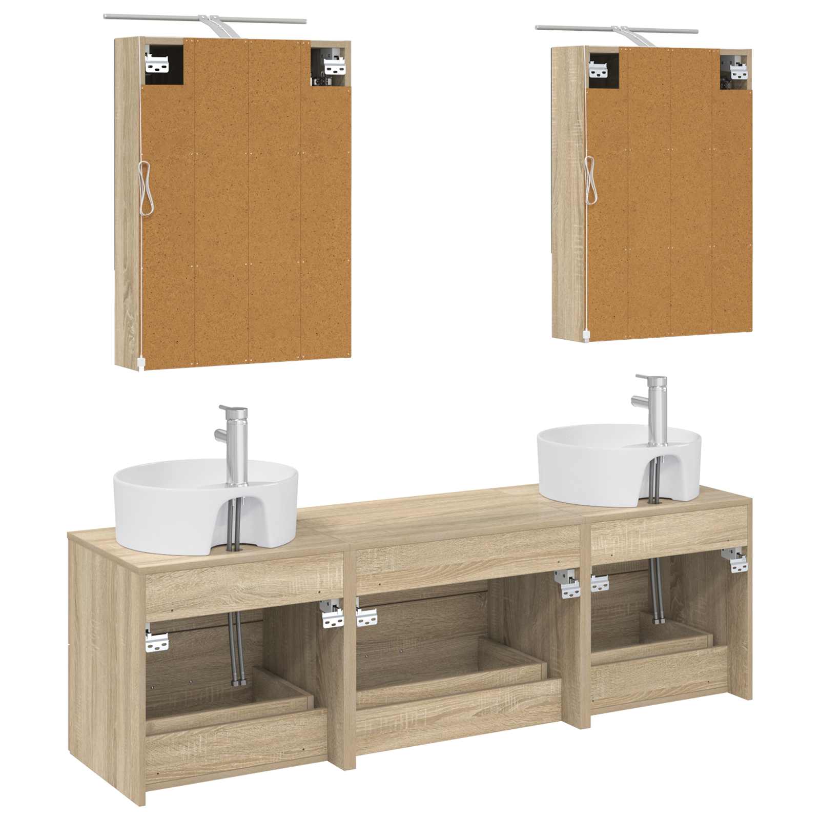 Set namještaja za kupaonicu 5 pcs Hrast sonoma