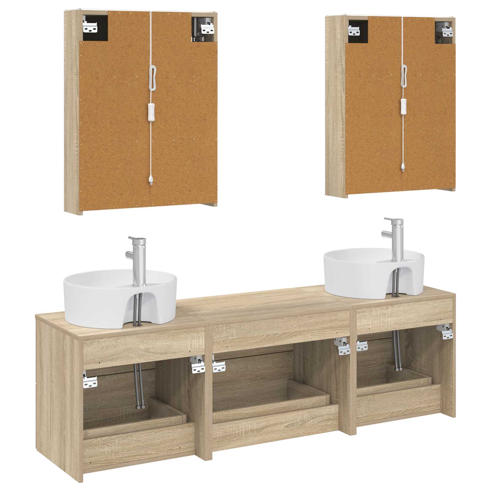 Set namještaja za kupaonicu 5 pcs Hrast sonoma