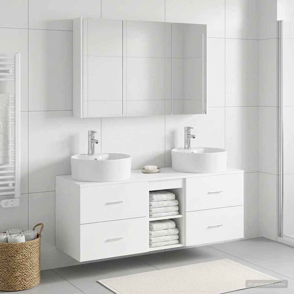 Set namještaja za kupaonicu 4 pcs Bijela
