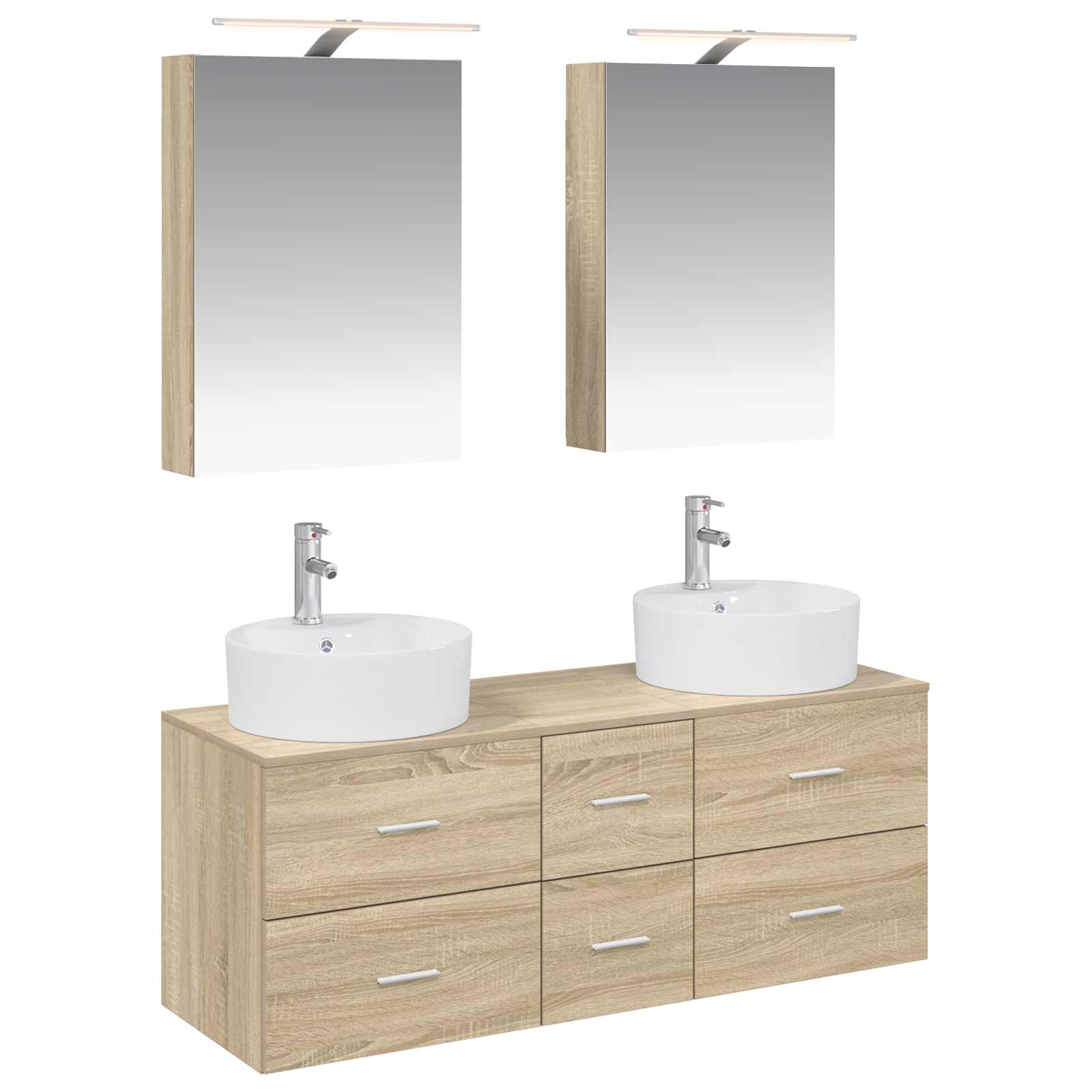 Set namještaja za kupaonicu 5 pcs Hrast sonoma