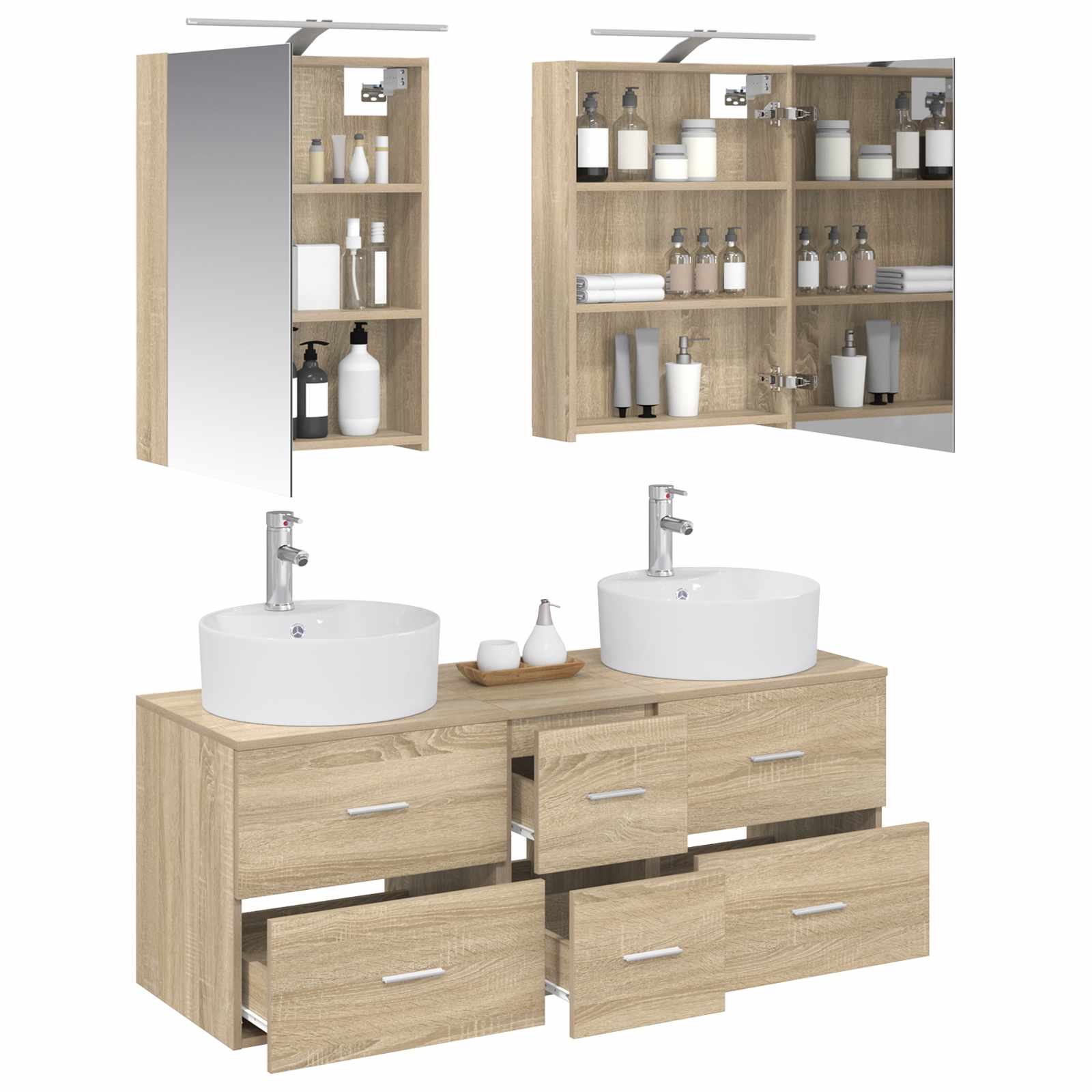 Set namještaja za kupaonicu 5 pcs Hrast sonoma