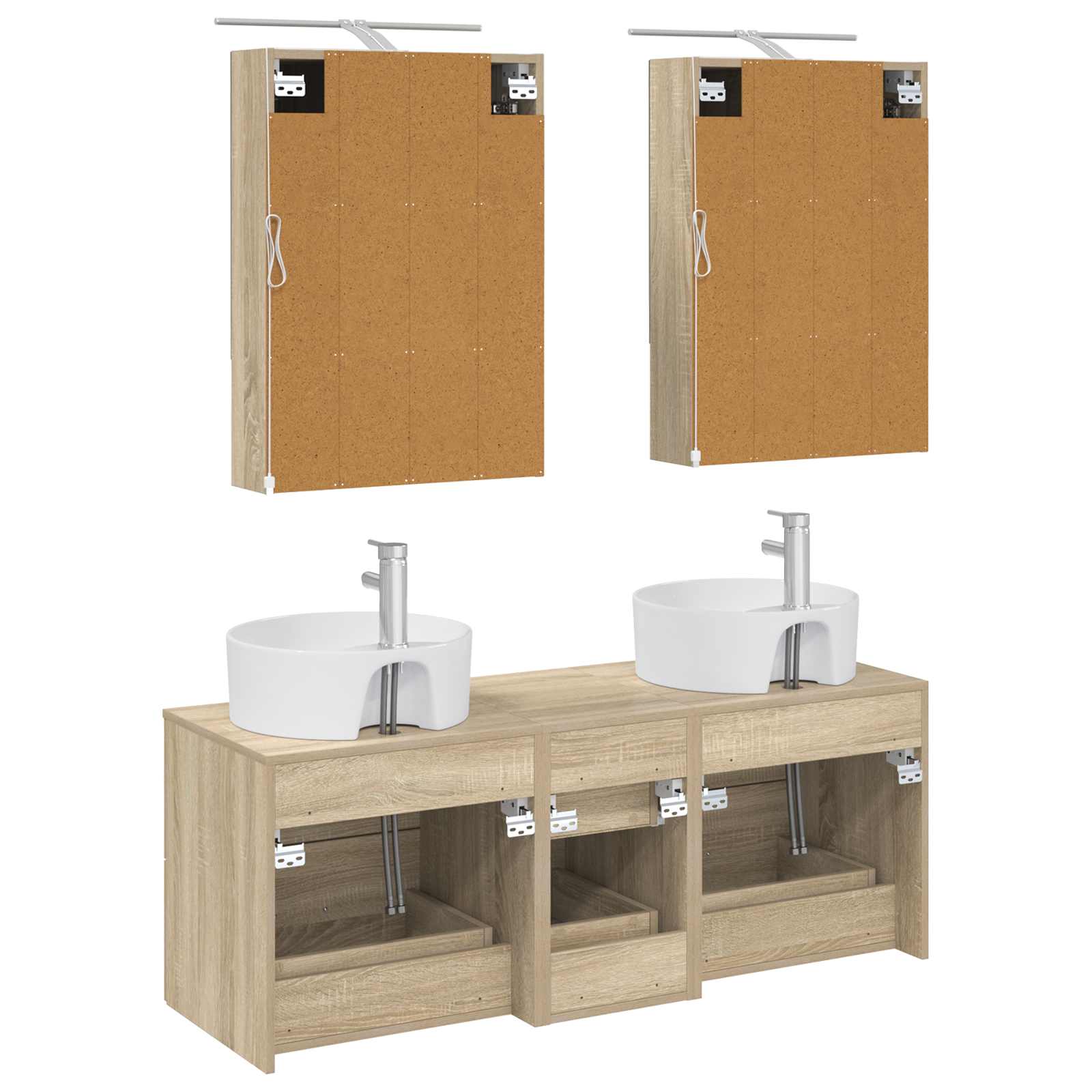Set namještaja za kupaonicu 5 pcs Hrast sonoma