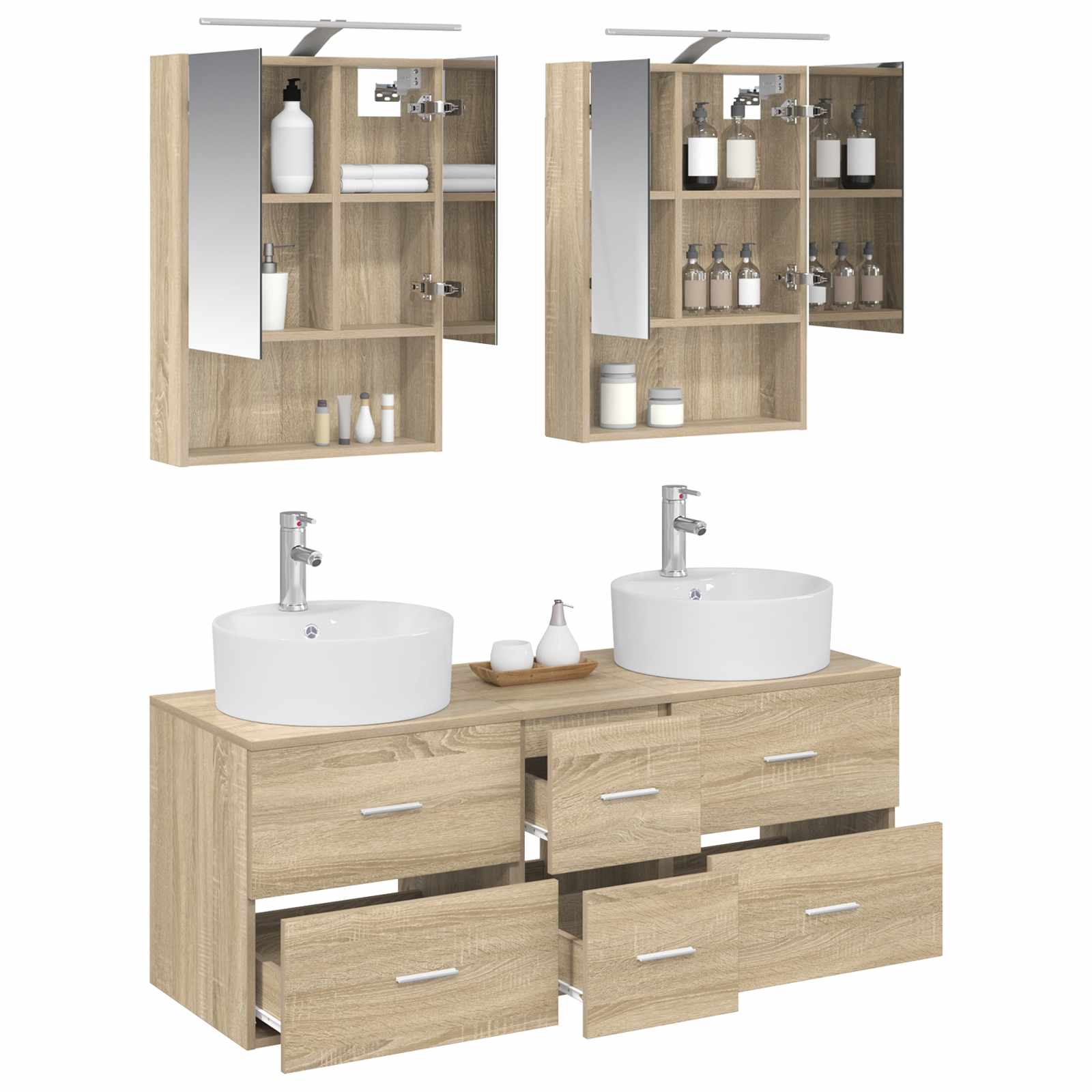 Set namještaja za kupaonicu 5 pcs Hrast sonoma