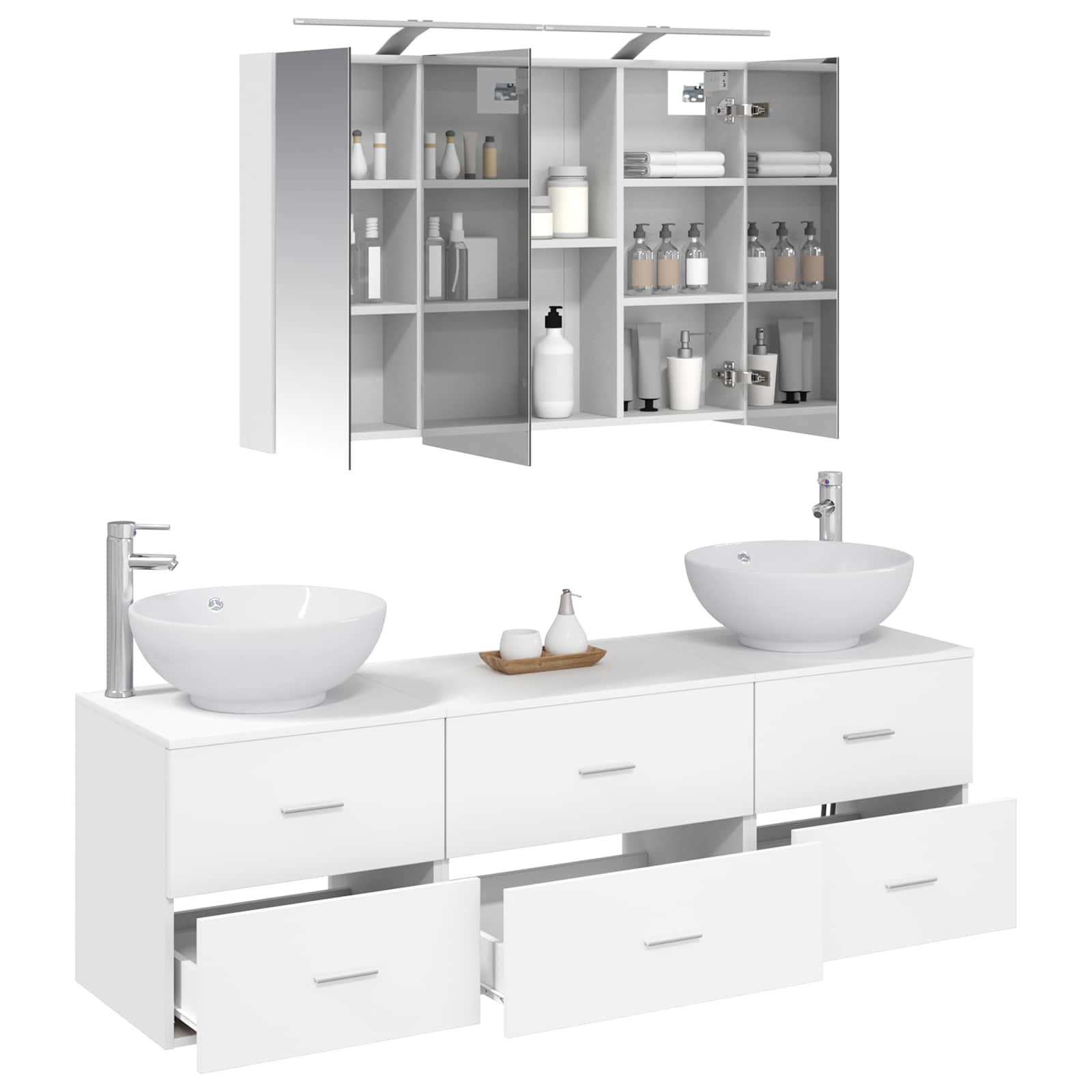 Set namještaja za kupaonicu 4 pcs Bijela