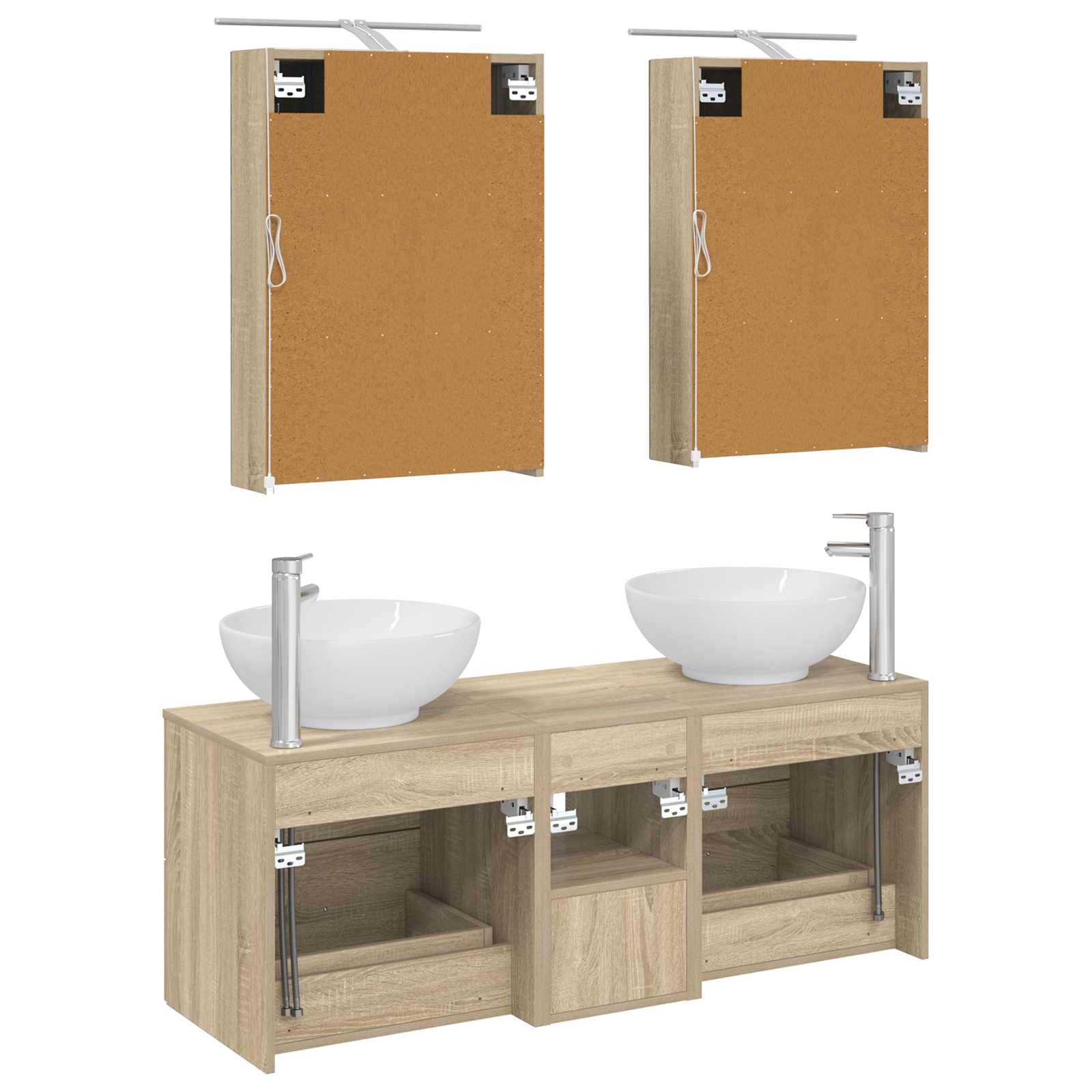 Set namještaja za kupaonicu 5 pcs Hrast sonoma