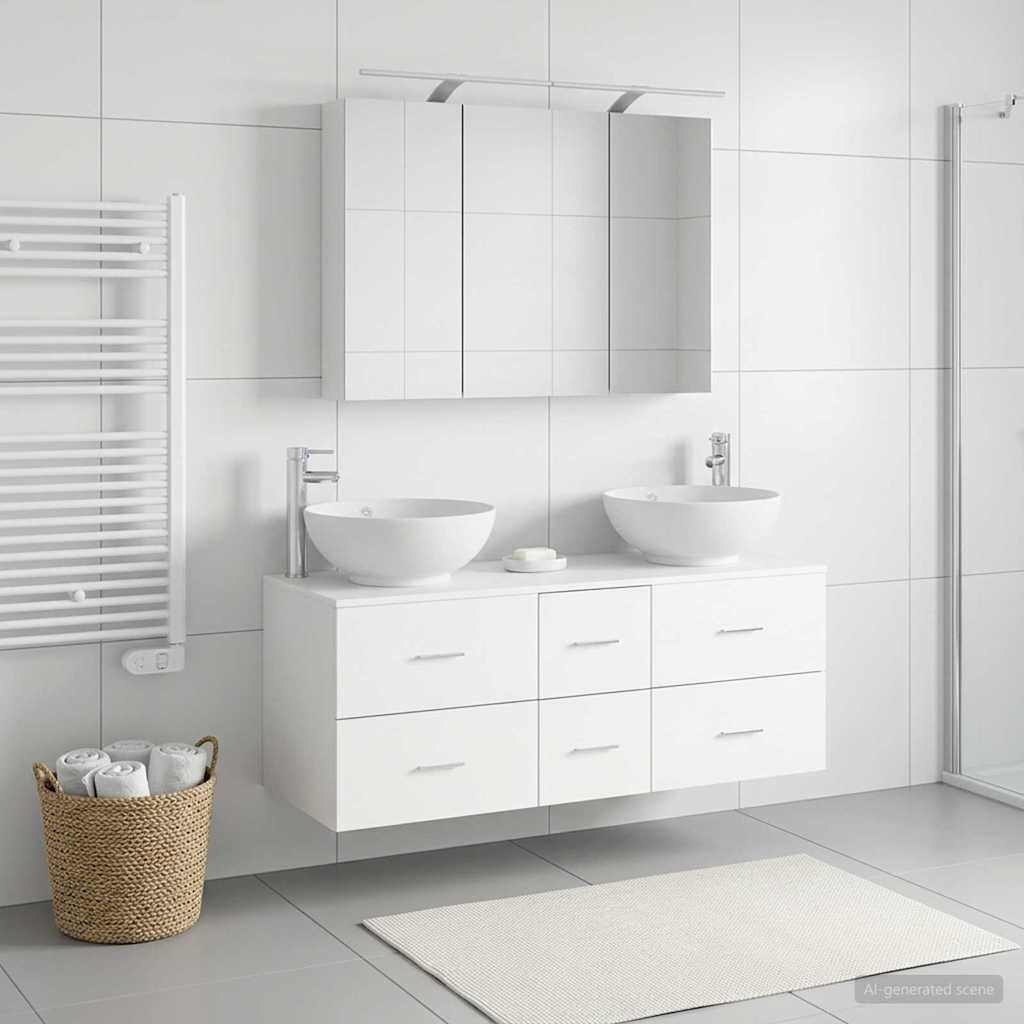 Set namještaja za kupaonicu 4 pcs Bijela