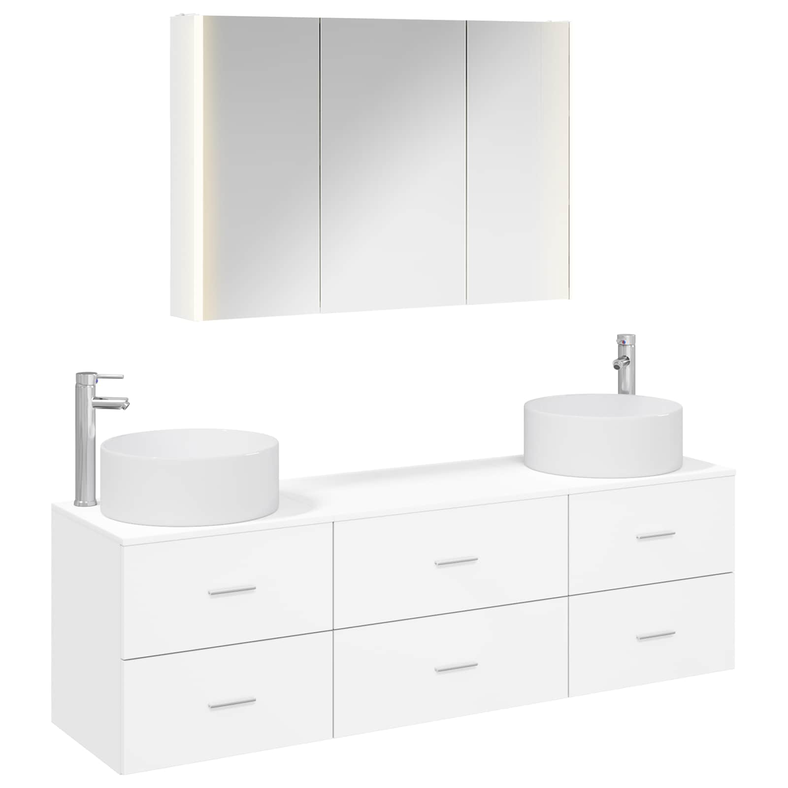 Set namještaja za kupaonicu 4 pcs Bijela