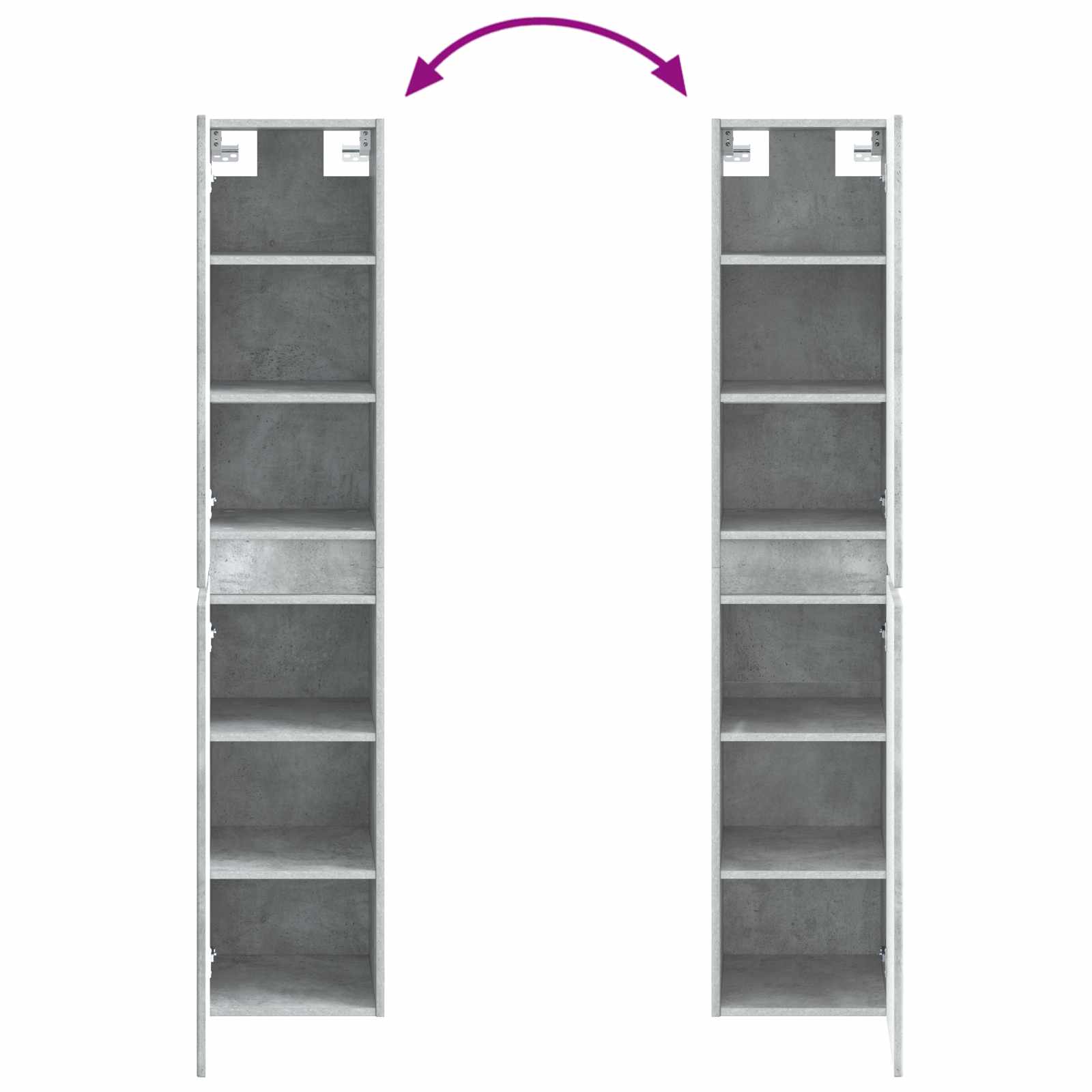 Set namještaja za kupaonicu 6 pcs Betonska siva