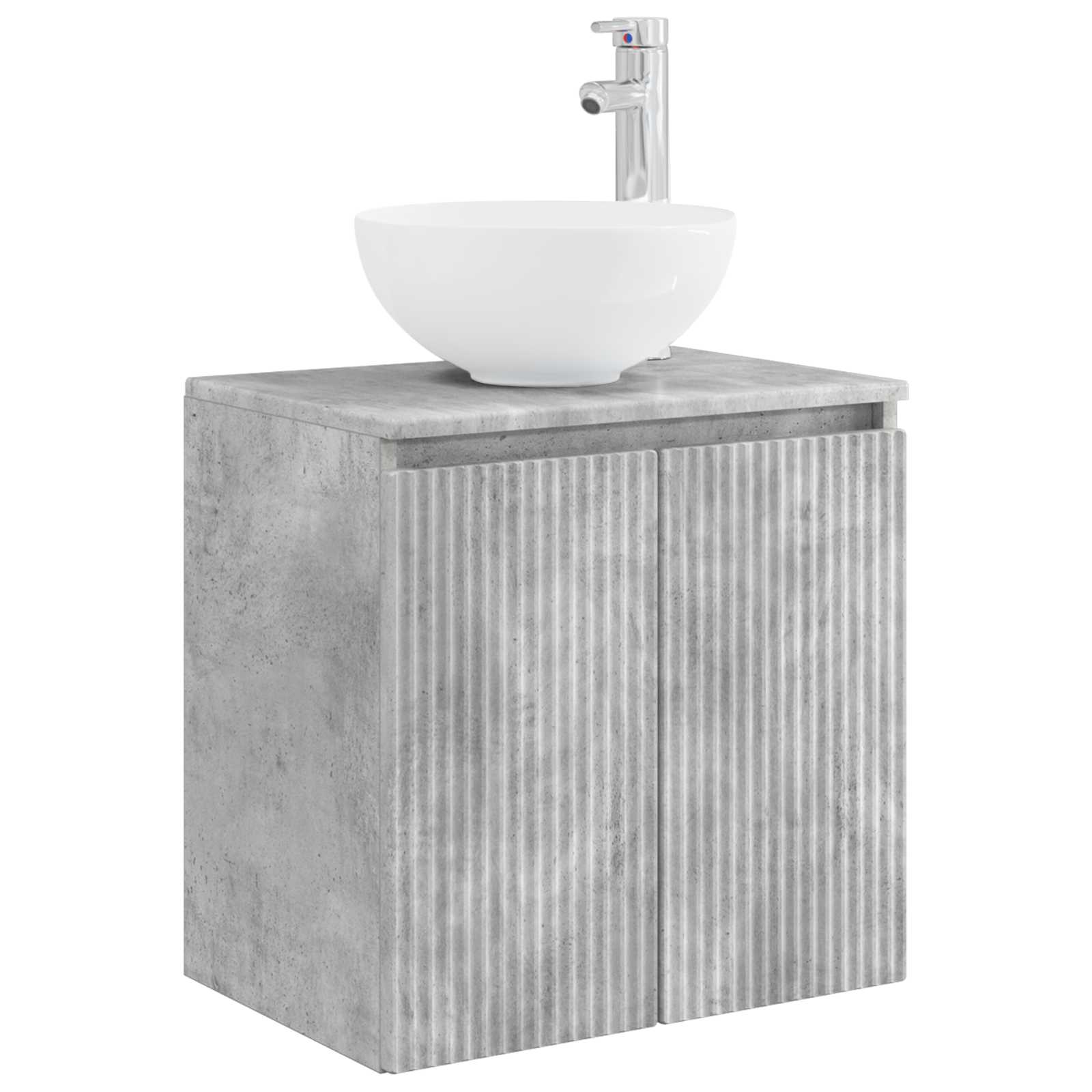 Set ormarića za kupaonicu 5 pcs Betonska siva 50 x 14,5 x 70 cm