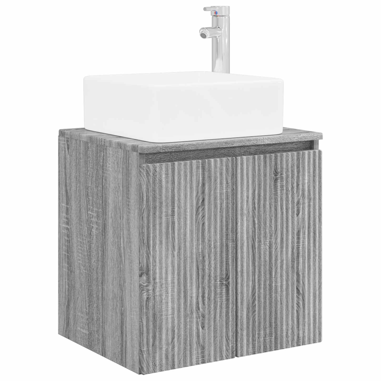 Set ormarića za kupaonicu 5 pcs Siva Sonoma 53 x 15,5 x 70 cm