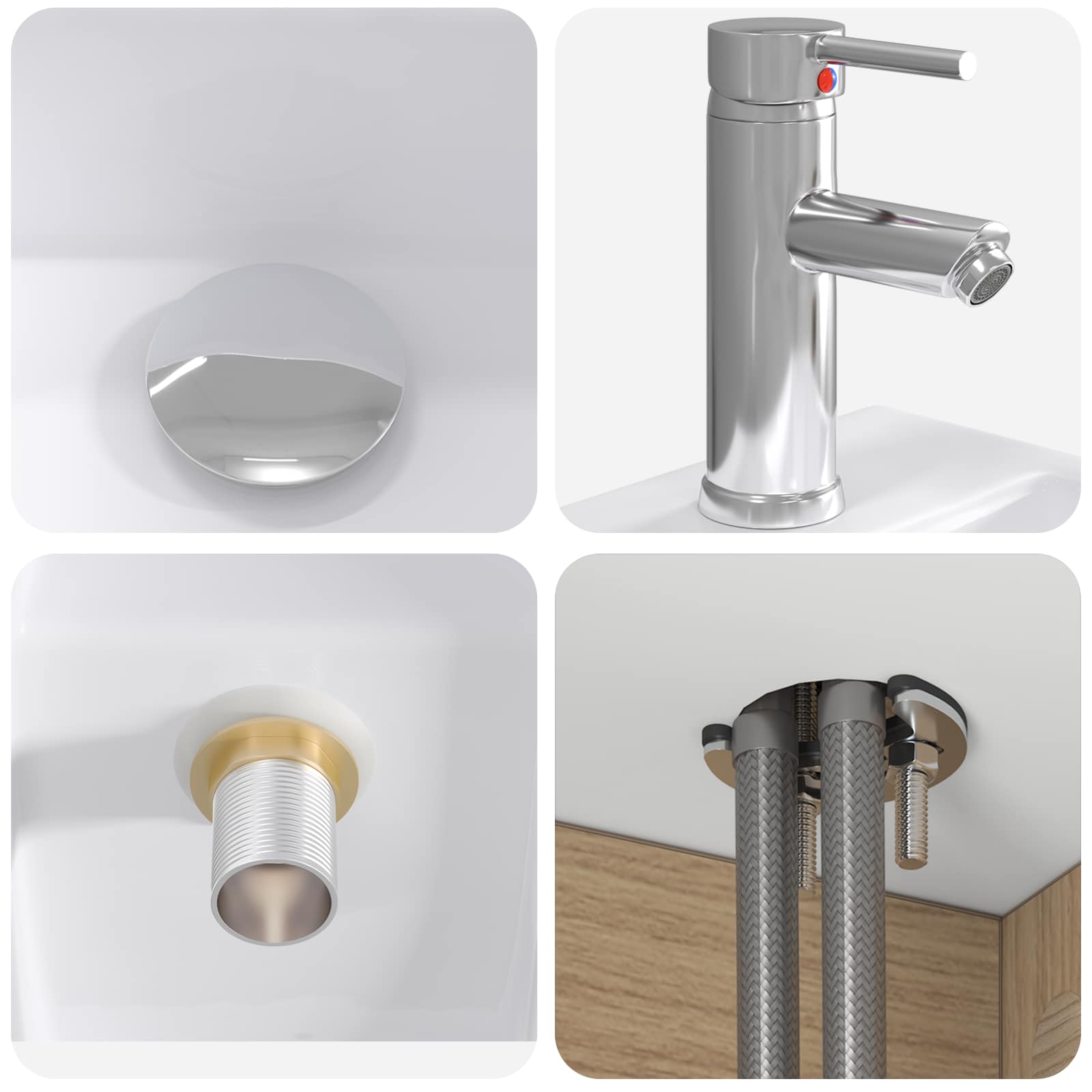 Set ormarića za kupaonicu 5 pcs Hrast artisan 53 x 15,5 x 70 cm