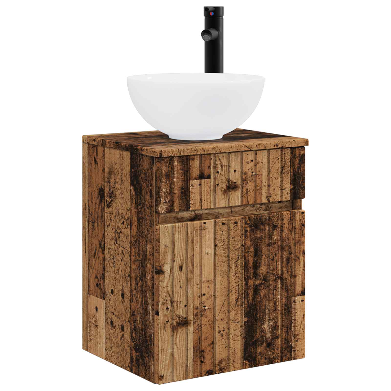 Set ormarića za kupaonicu 5 pcs Staro drvo 40 x 10,5 x 60,5 cm