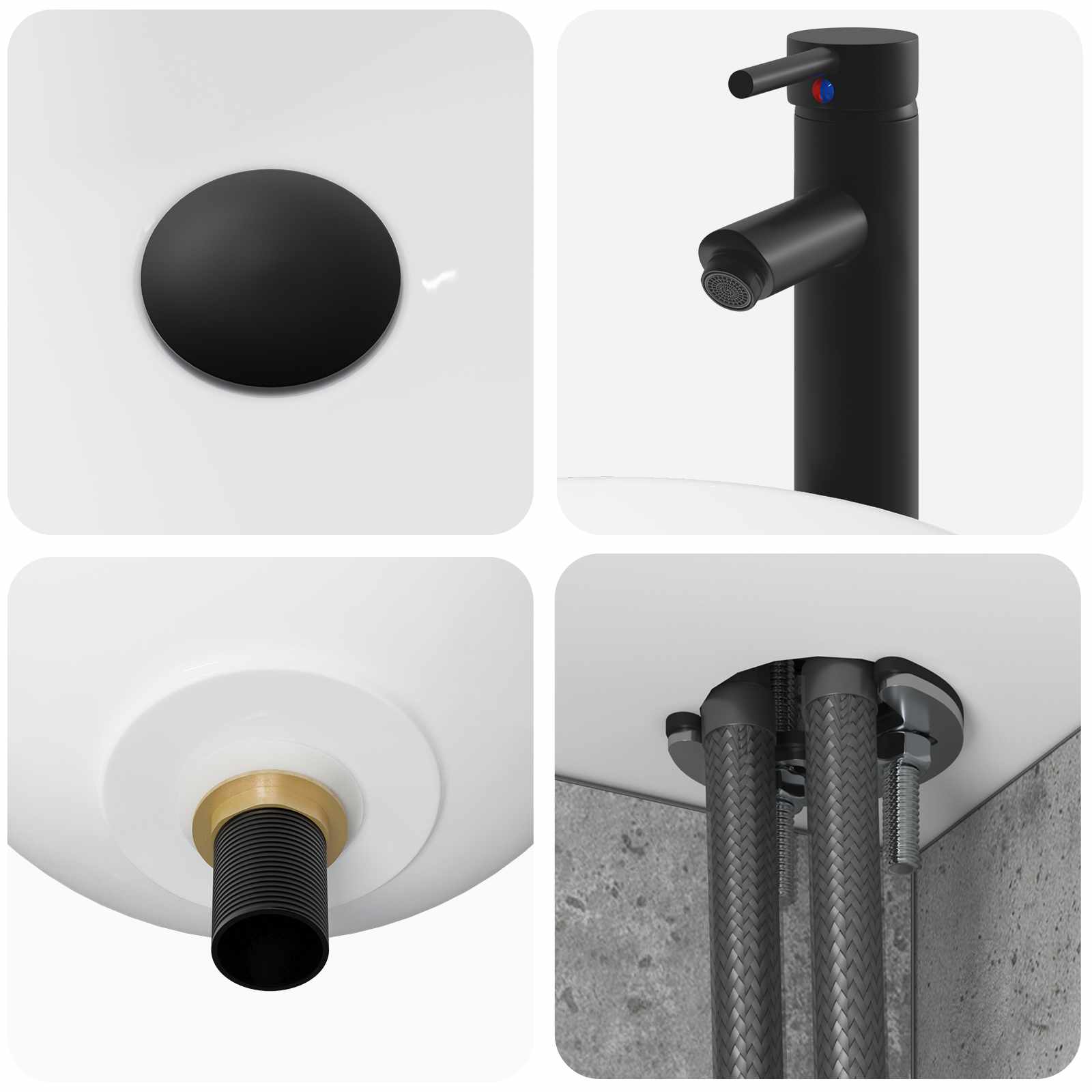 Set ormarića za kupaonicu 5 pcs Betonska siva 43 x 16 x 62,5 cm