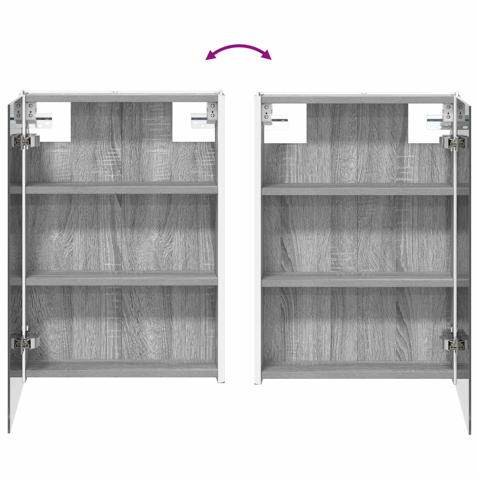 Set ormarića za kupaonicu 4 pcs Siva Sonoma 43 x 11,5 x 60,5 cm