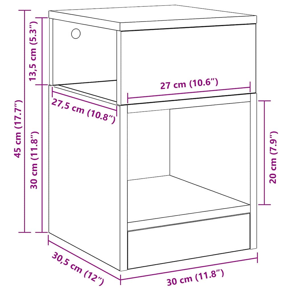 Konačna Stolić 2 pcs Bijelo 30,5 x 30 x 45 cm Konstruirano drvo