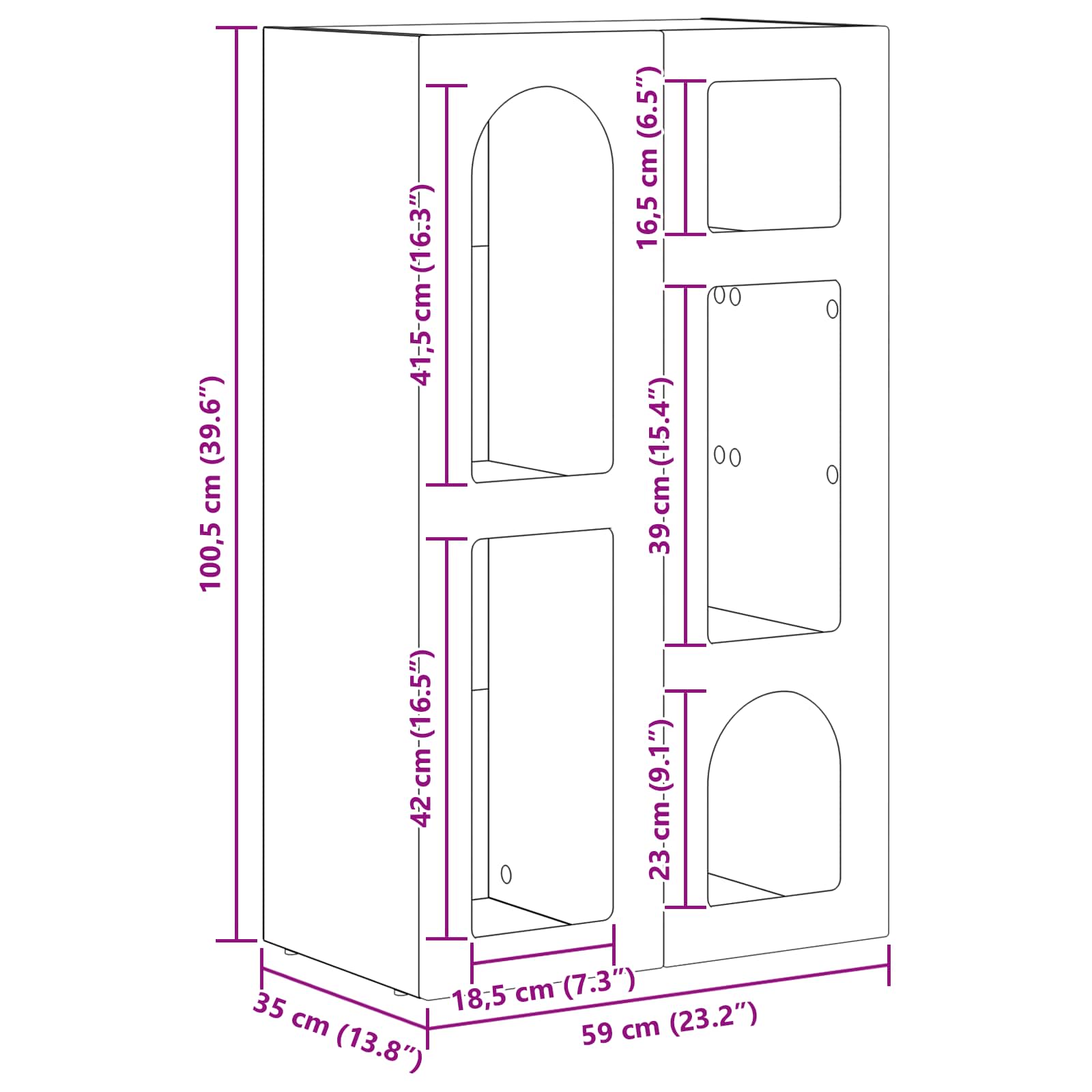 Kreveta Dimljeni hrast 59 x 35 x 100,5 cm Konstruirano drvo