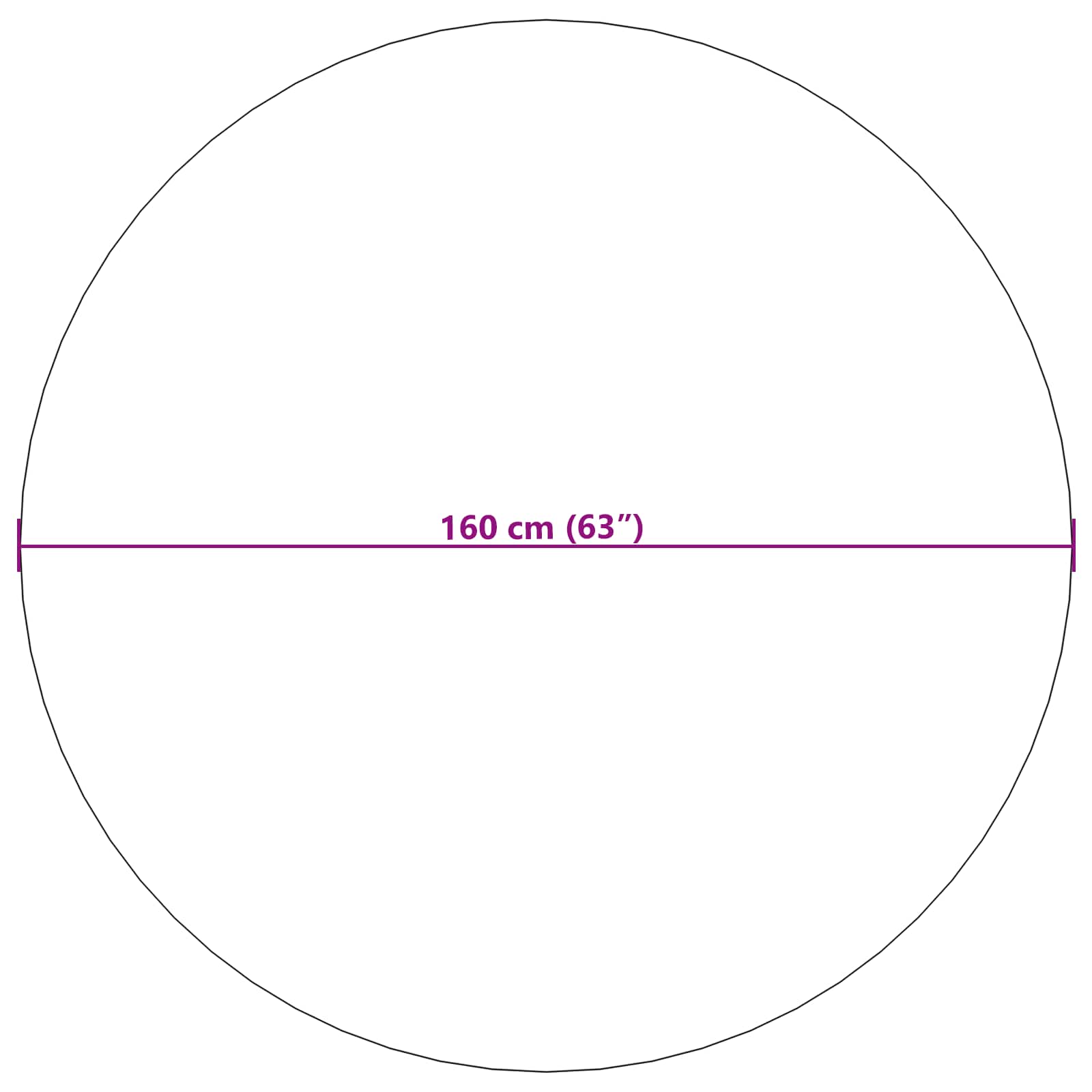 Tepisi za područja Kružni SIROLO Krema Ø 160 CM Poliester