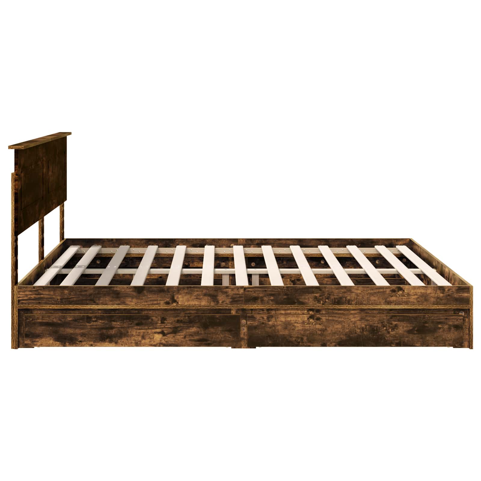 Krevet s od storage s uzglavljem Dimljeni hrast 180 x 200 cm