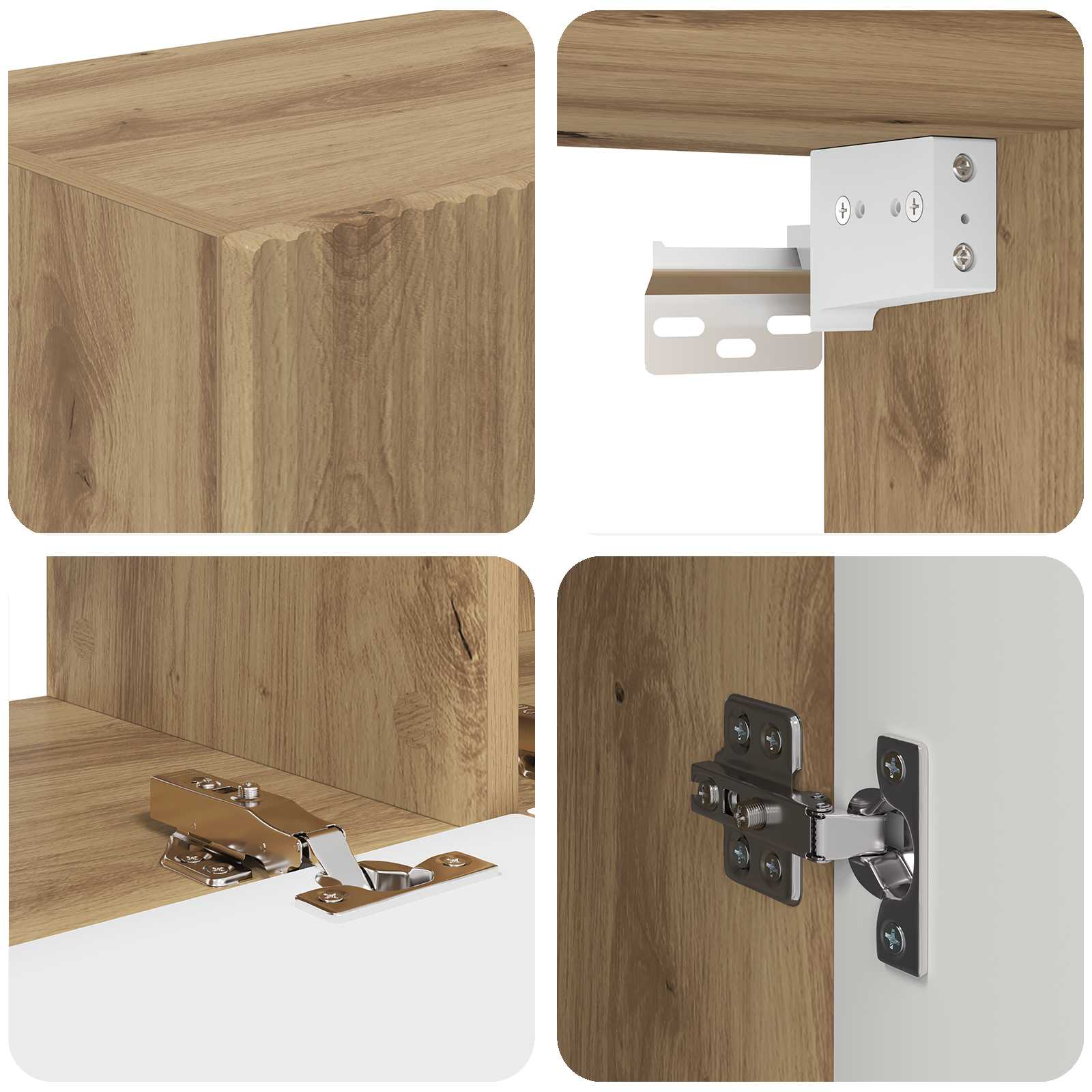 Set TV komoda Zidne 5 pcs Betonski sivi Konstruirano drvo