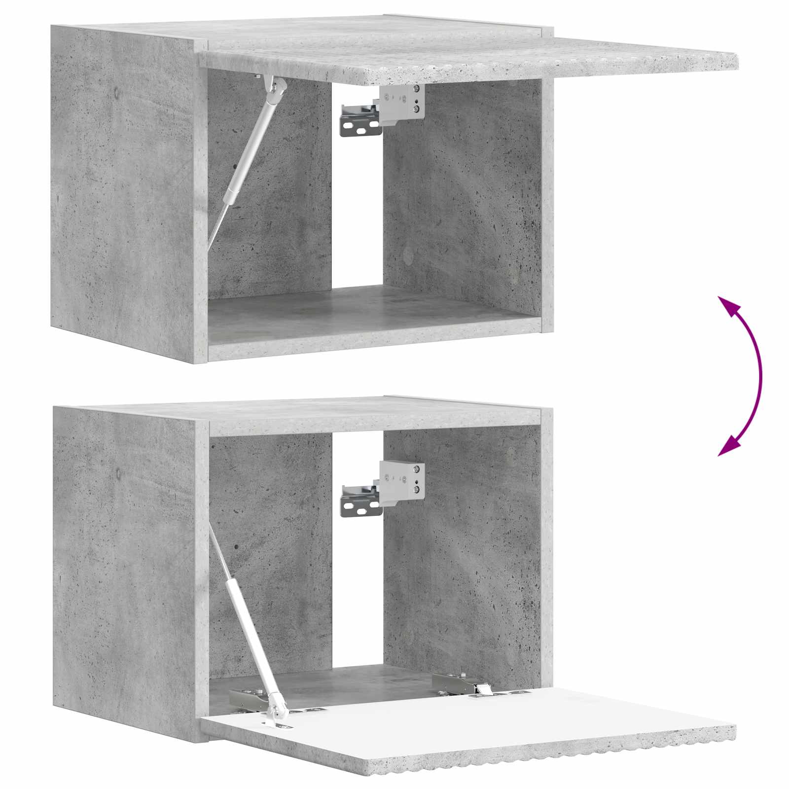 Set TV komoda Zidne 5 pcs Betonski sivi Konstruirano drvo