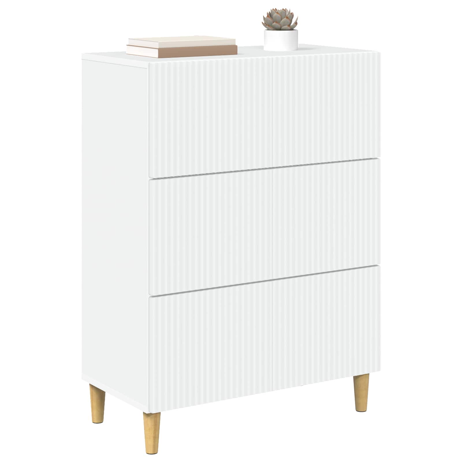 Ormar s ladicama Bijela 66 x 34,5 x 90 cm Konstruirano drvo
