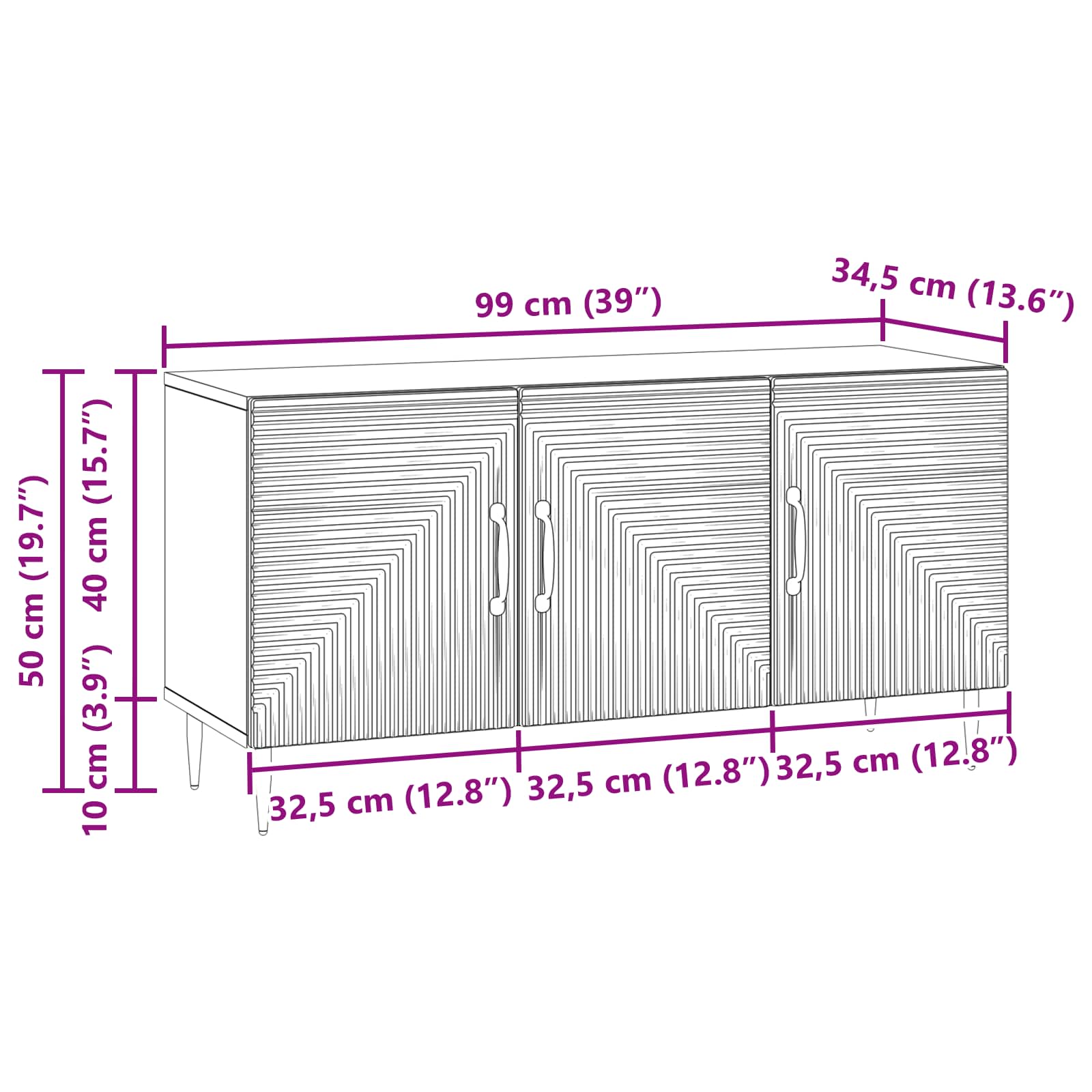 TV ormar Bijela 99 x 34,5 x 50 cm Konstruirano drvo