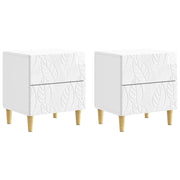 Noćni ormarić 2 pcs Bijela visokog sjaja 43 x 34,5 x 48 cm