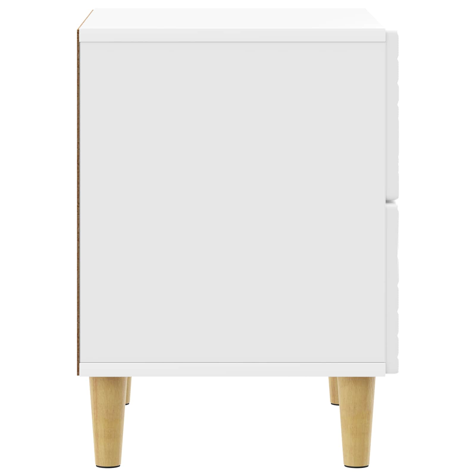 Noćni ormarić 2 pcs Bijela visokog sjaja 43 x 34,5 x 48 cm
