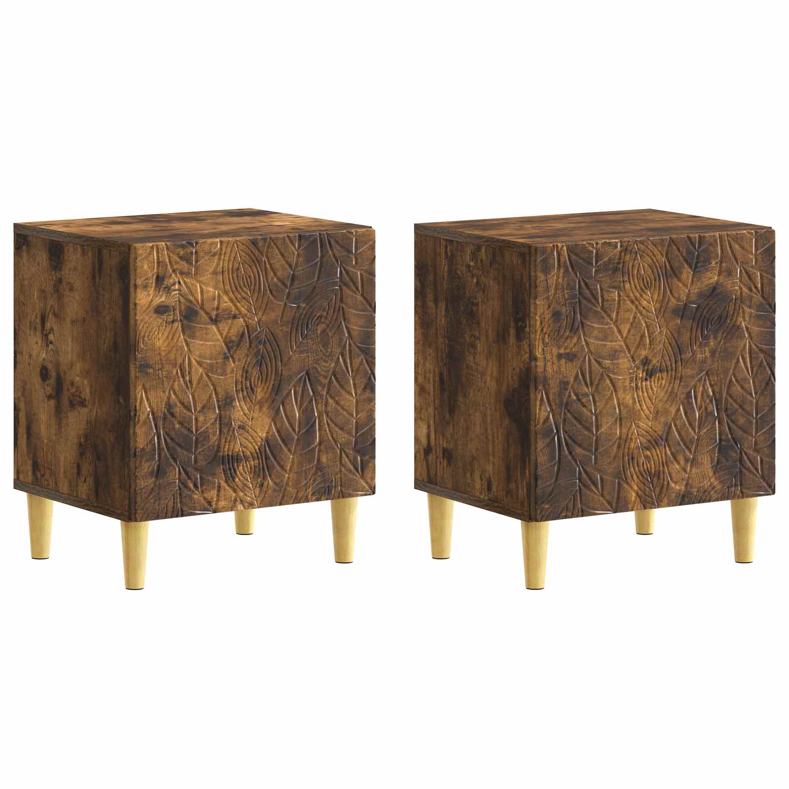 Noćni ormarić 2 pcs Dimljeni hrast 43 x 34,5 x 50 cm