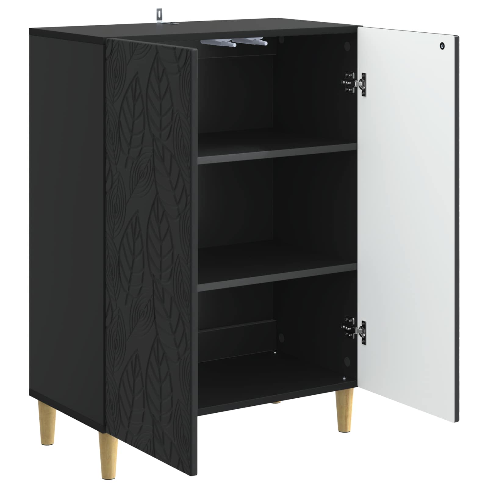 Postol Crna 66 x 34,5 x 90 cm Konstruirano drvo