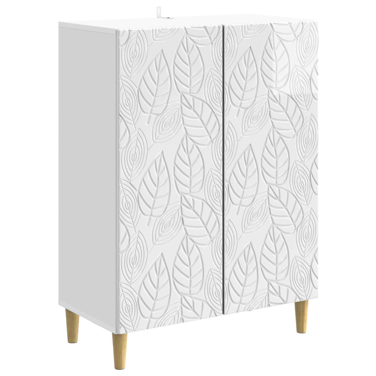 Postol Bijela visokog sjaja 66 x 34,5 x 90 cm Konstruirano drvo