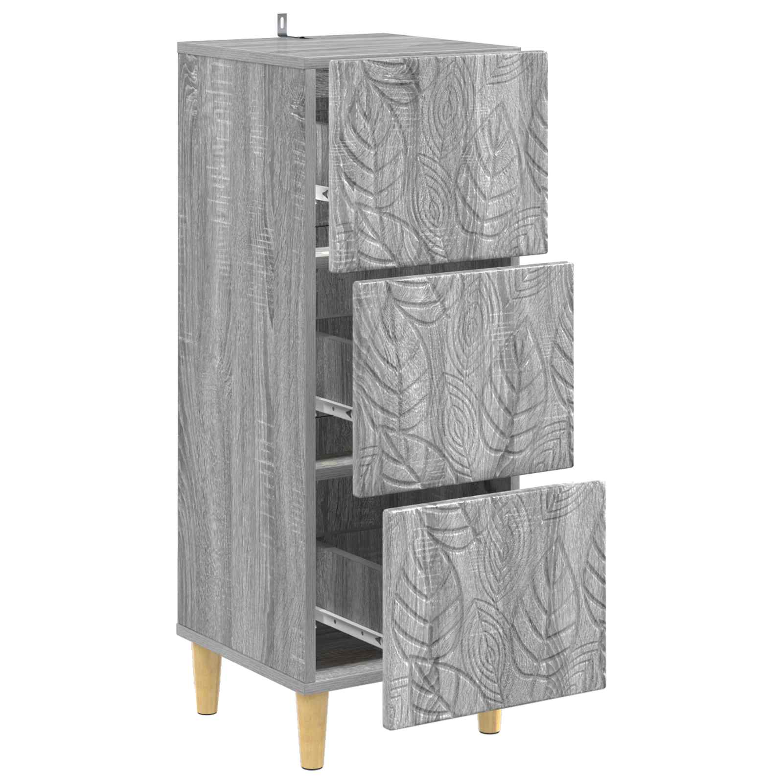 Ormar s ladicama Siva Sonoma 33 x 34,5 x 90 cm