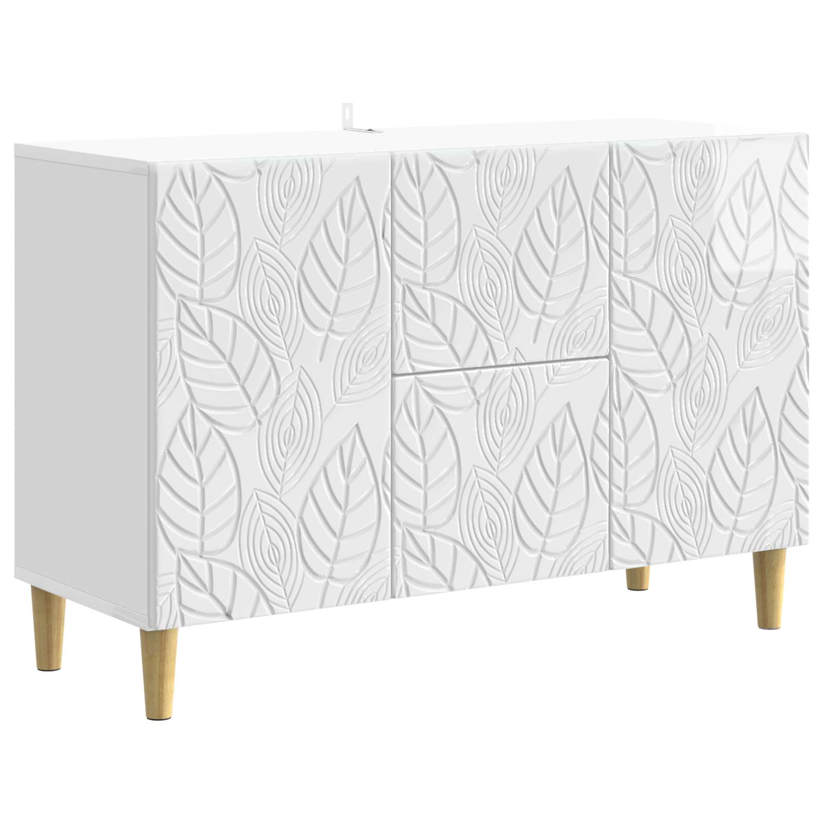 Kreveta Bijela visokog sjaja 89 x 34,5 x 60 cm
