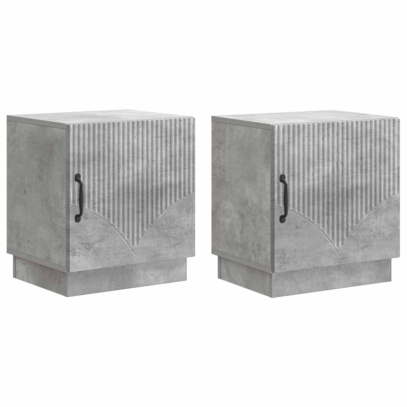 Noćni ormarić 2 pcs Betonska siva 43 x 34,5 x 47 cm