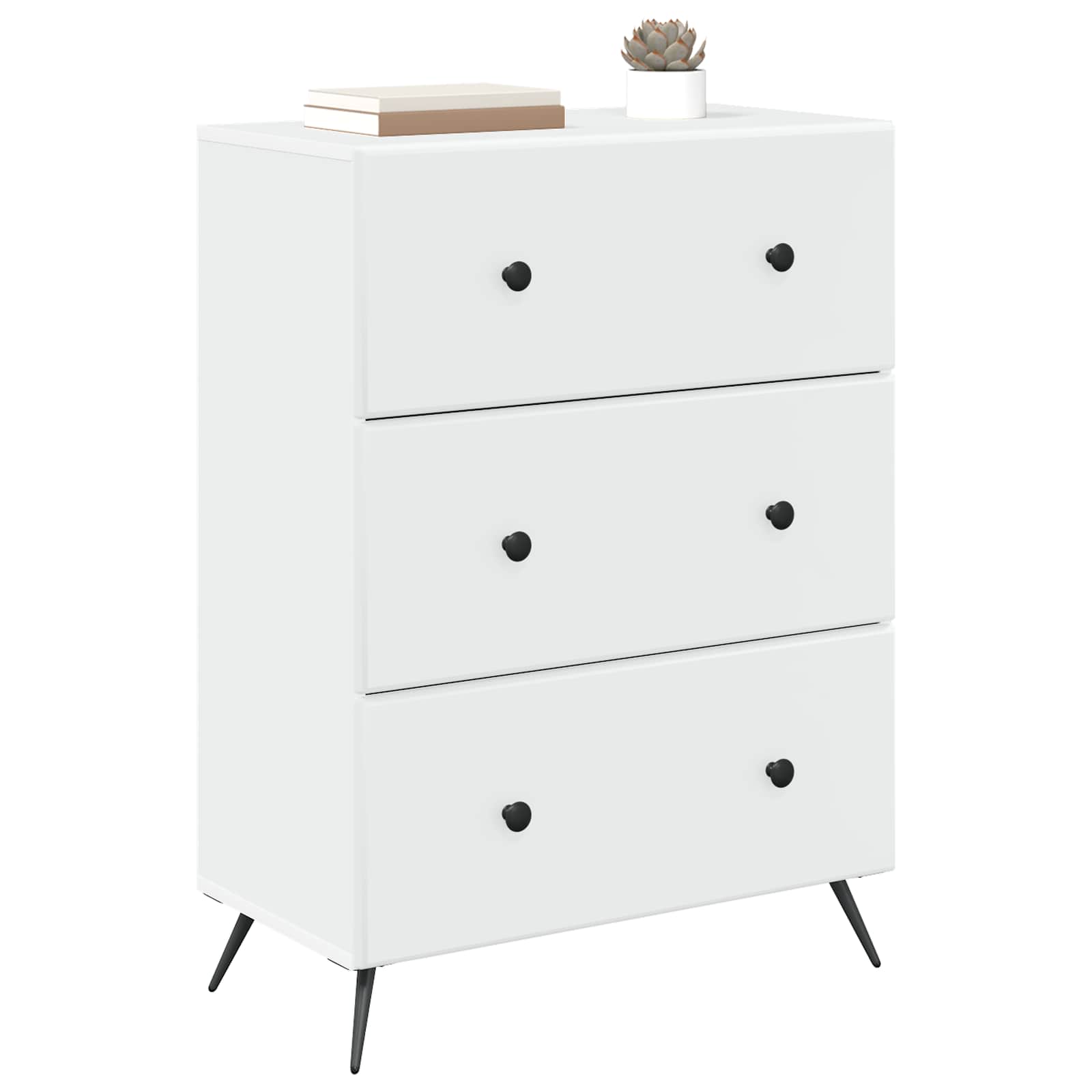 Ormar s ladicama Bijela 66 x 34,5 x 90 cm Konstruirano drvo