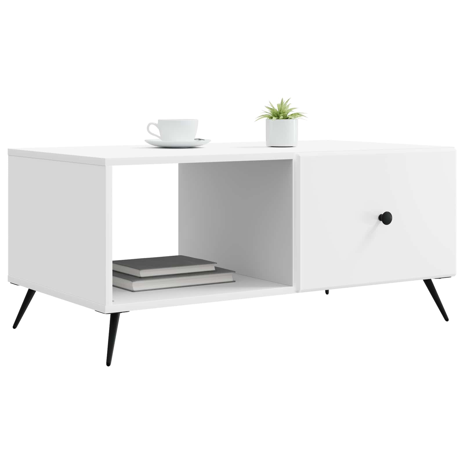 Kava Stol Bijela 90 x 50 x 40 cm Konstruirano drvo