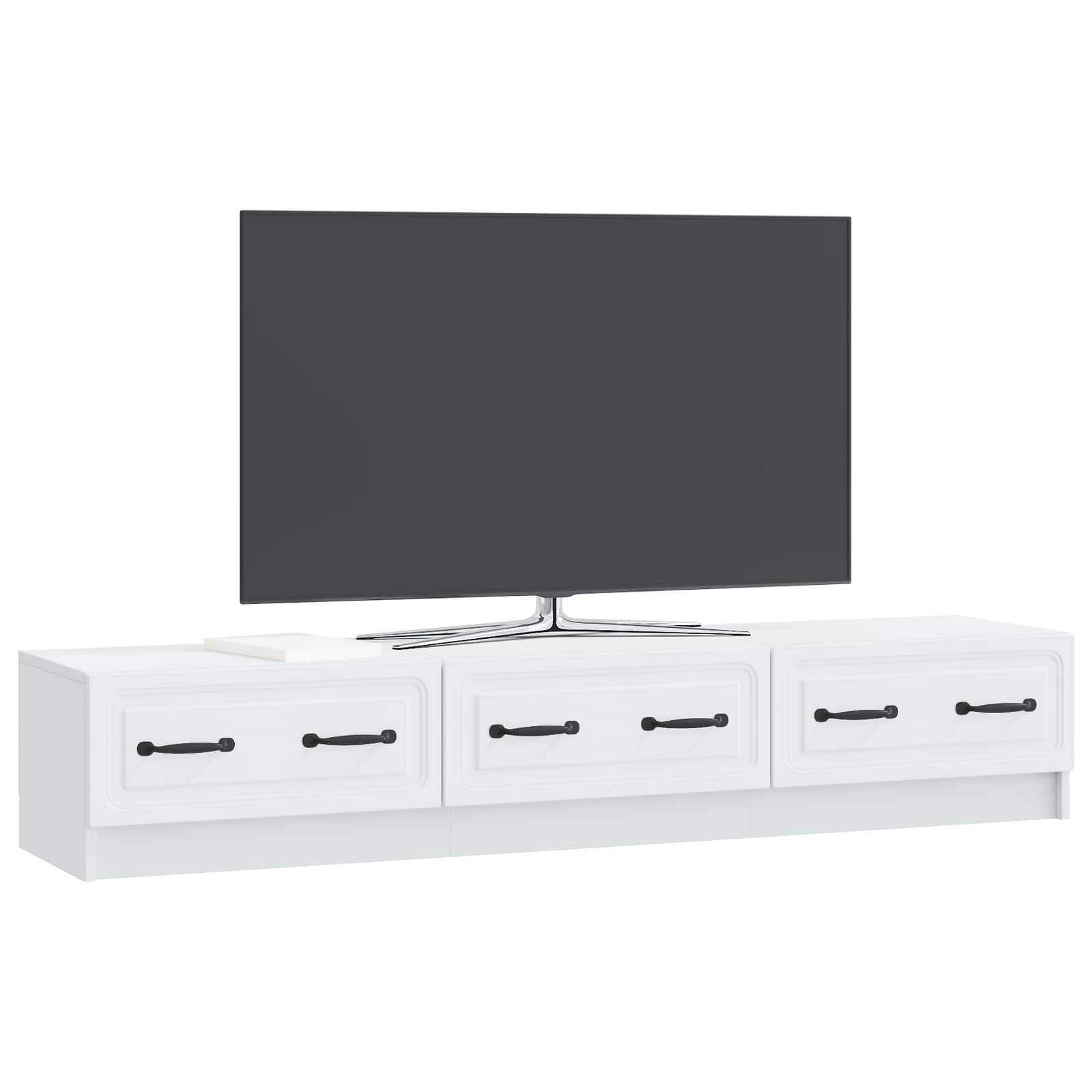 TV ormar s ladicama Bijela 147 x 34,5 x 27 cm Konstruirano drvo