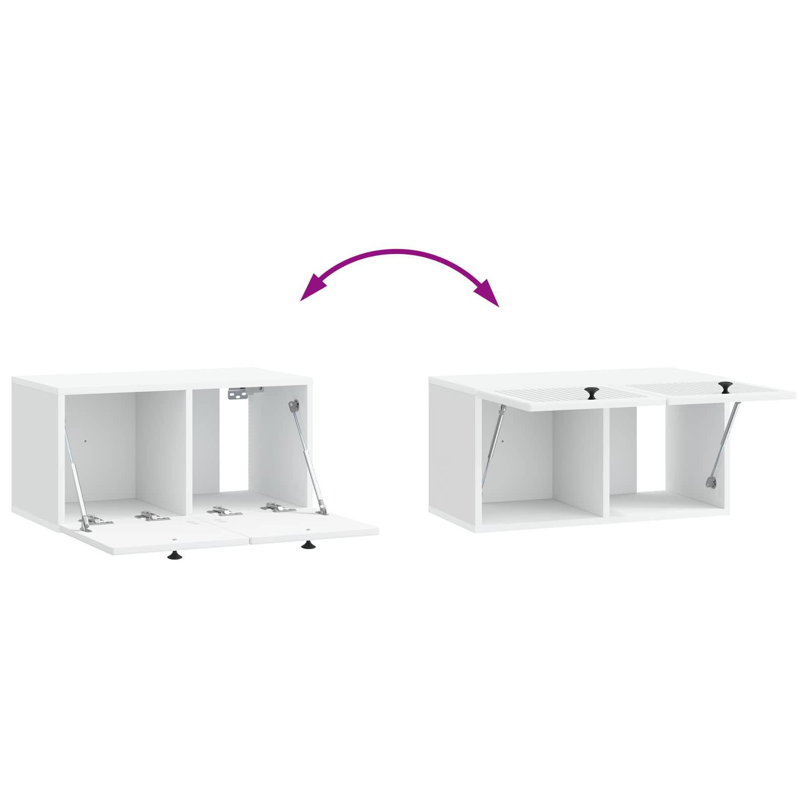 TV ormar za zid Bijela 59,5 x 31 x 30 cm Konstruirano drvo