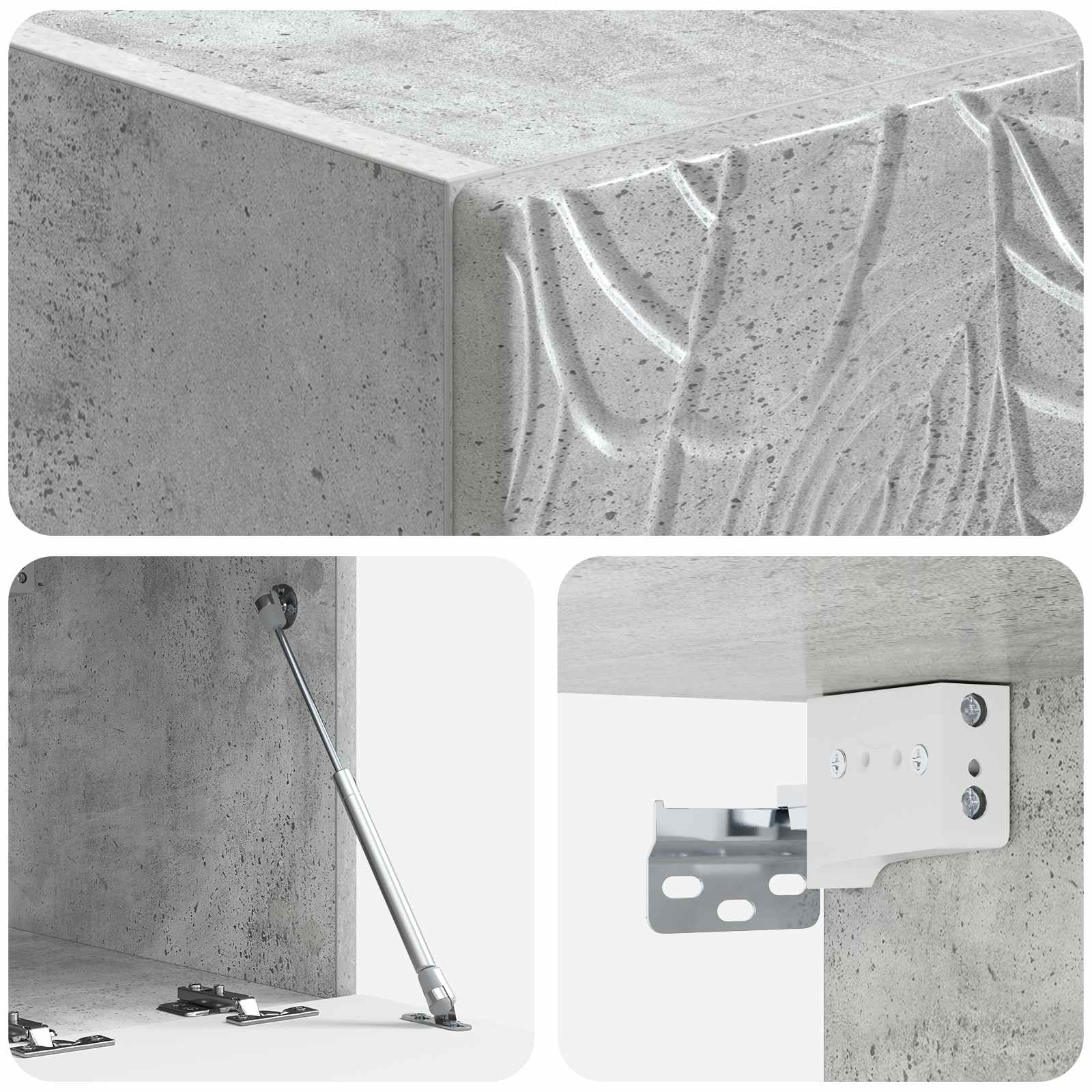 TV ormar za zid 59,5 x 31 cm Betonska siva Konstruirano drvo