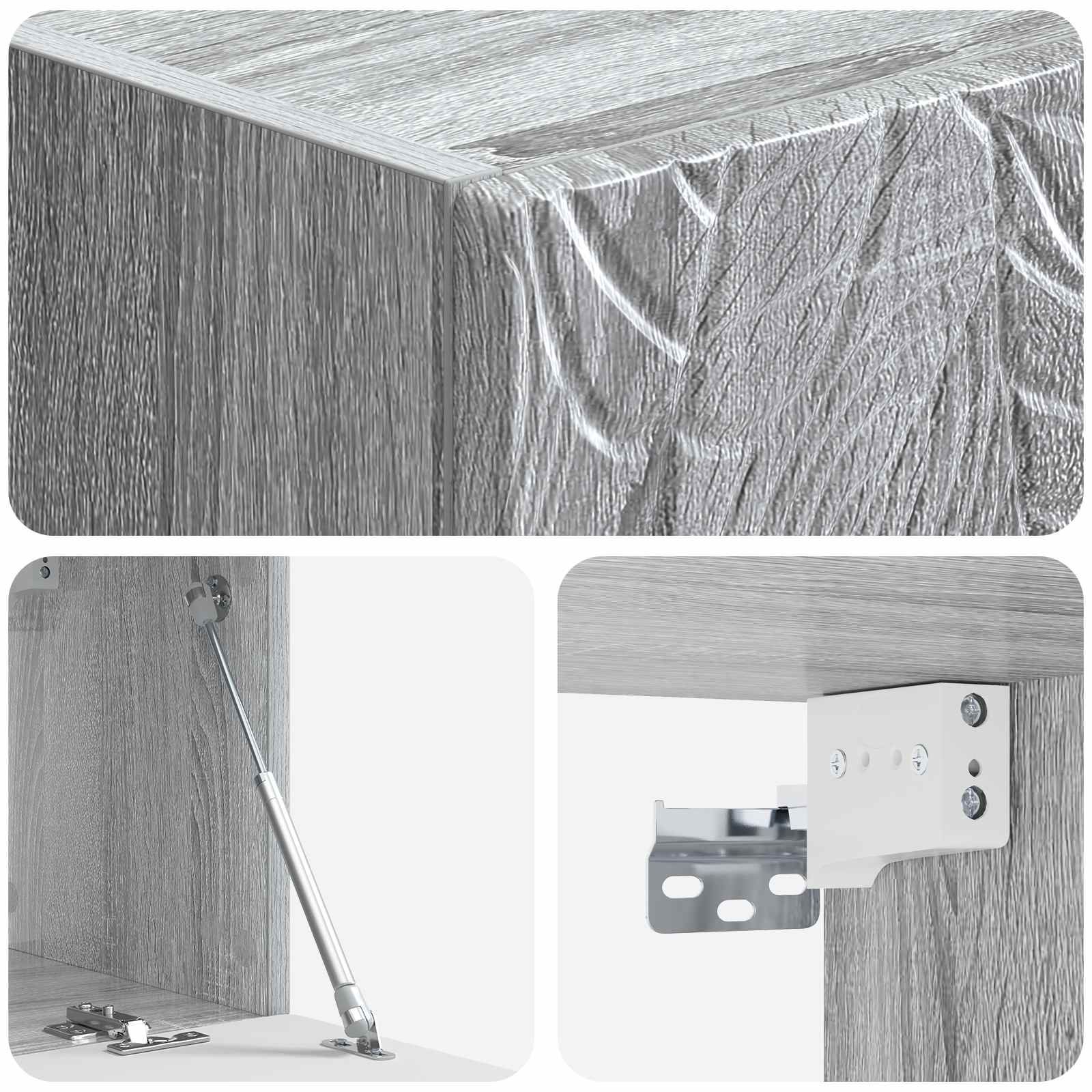 TV ormar za zid 59,5 x 31 cm Siva Sonoma Konstruirano drvo